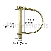 Vista 2 de Pasador de bloqueo de eje de alambre redondo PTO 1/4" x 1-3/4" (paquete de 3)