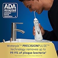 Vista 3 de Waterpik Irrigador dental avanzado 2.0 inalámbrico para dientes, encías, brackets, cuidado dental con bolsa de viaje y 4 puntas, aceptado por