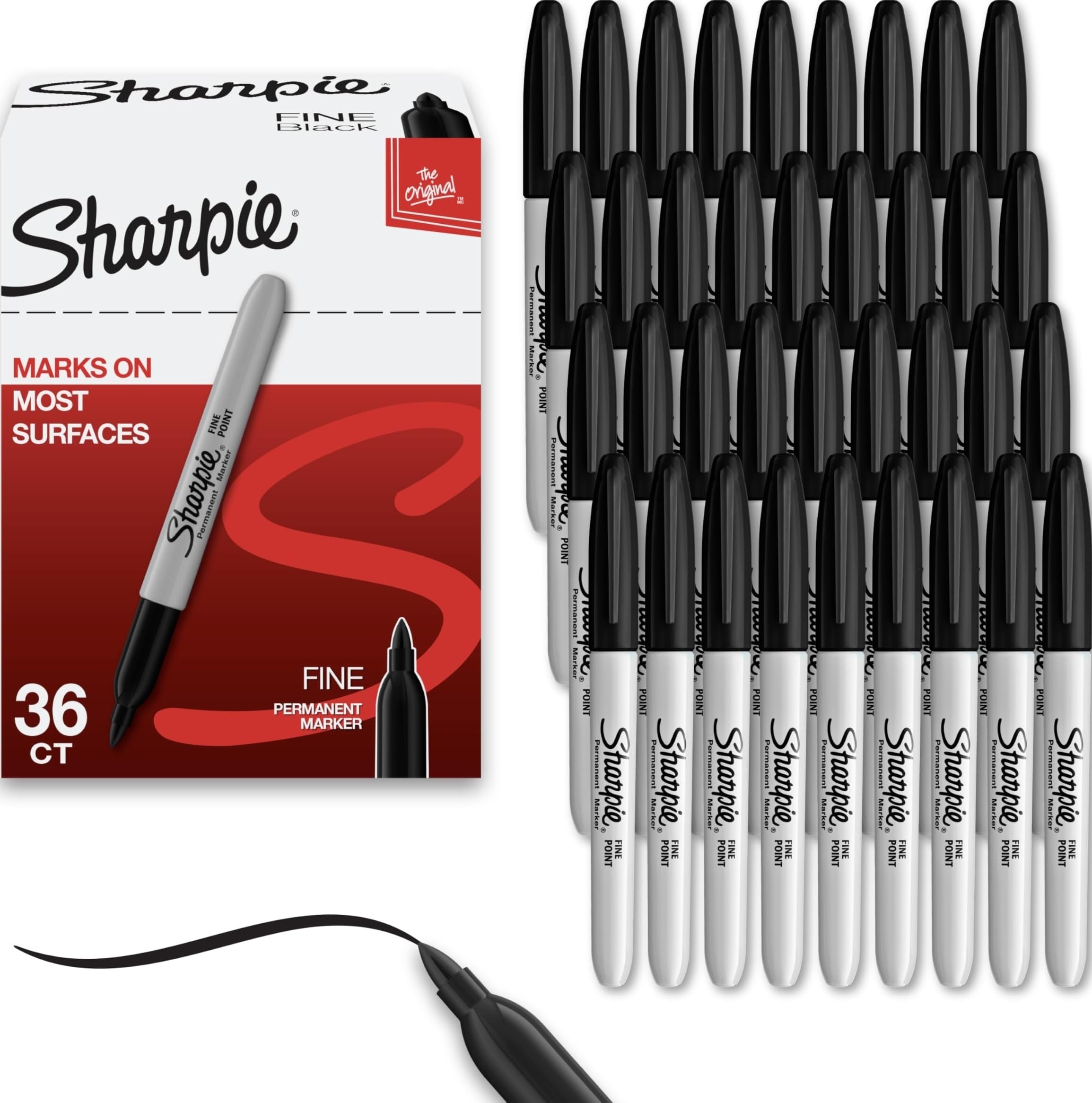 36-Count Fine Tip Sharpie Markers
