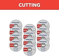 Vista 2 de Dremel EZ456B - Ruedas de corte para herramientas rotativas EZ Lock de 1 1/2 pulgadas, accesorios de corte de herramientas rotativas, perfectos