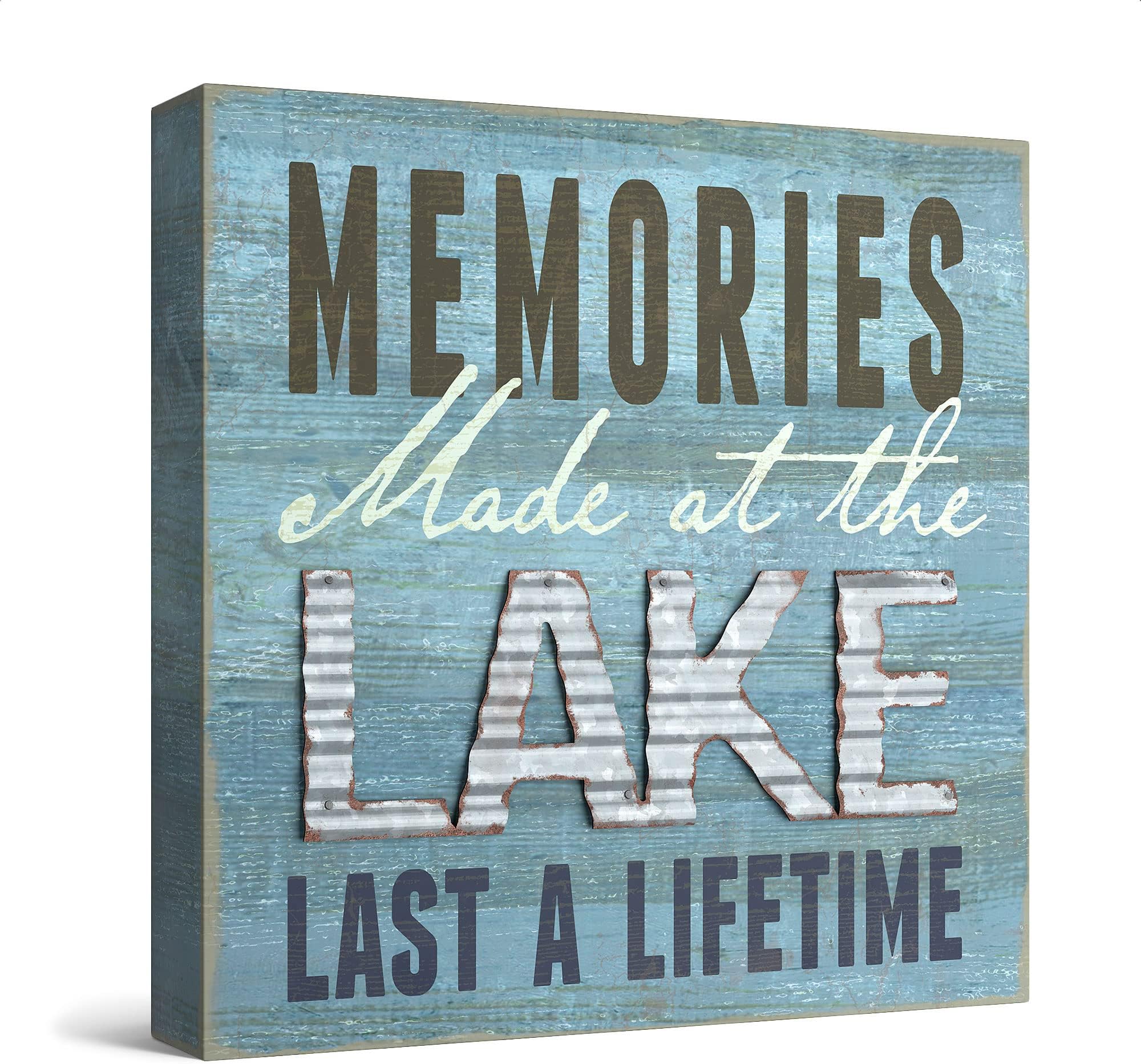 Lake House Sign Front Door Decor, Summer Lake