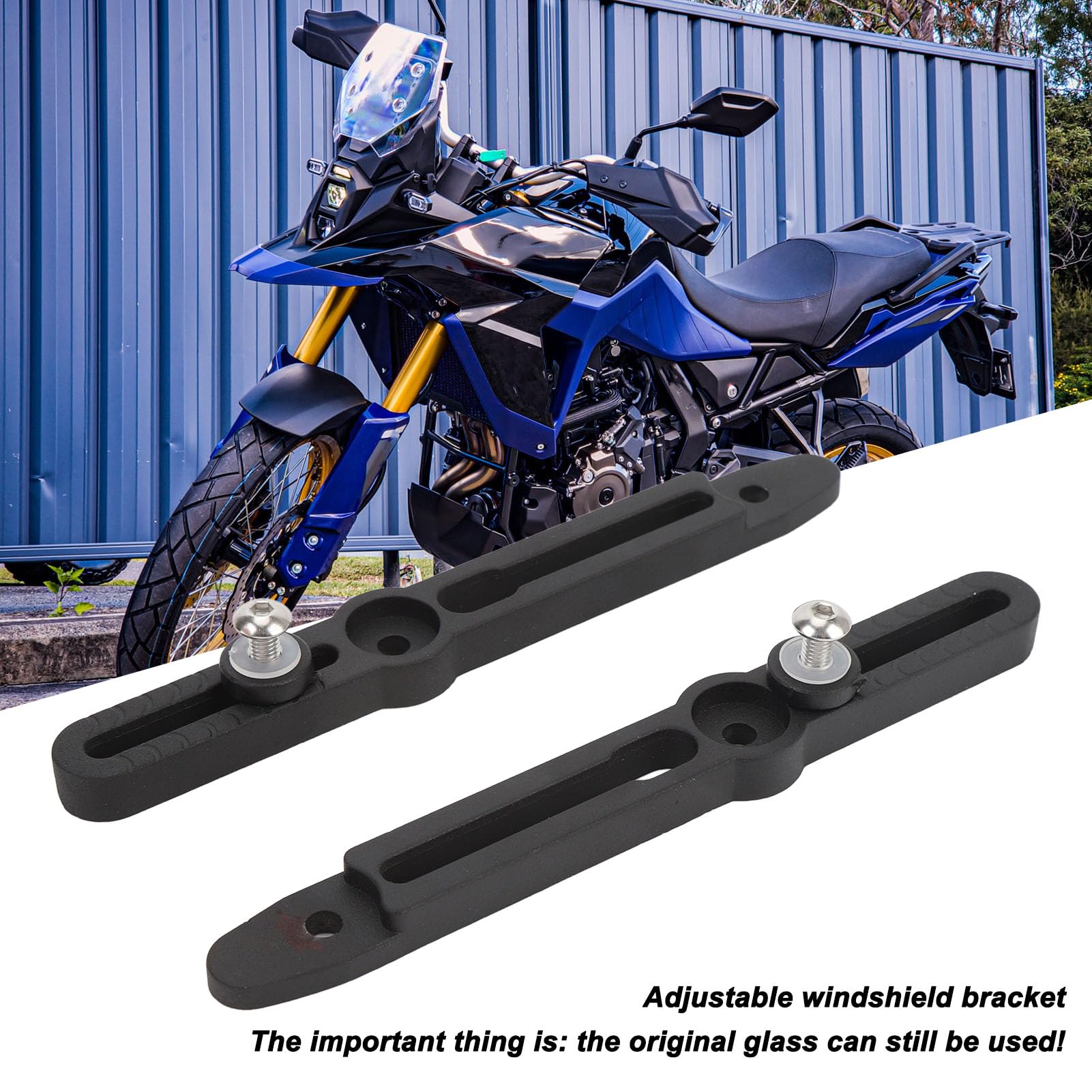 Staffa di Regolazione del Parabrezza per Moto CNC in Alluminio per V-Strom DL 800DE 2022-2024 DL 800DE Rivestito Conferma Che è il Regolatore del Parabrezza per MotoParabrezza per Moto