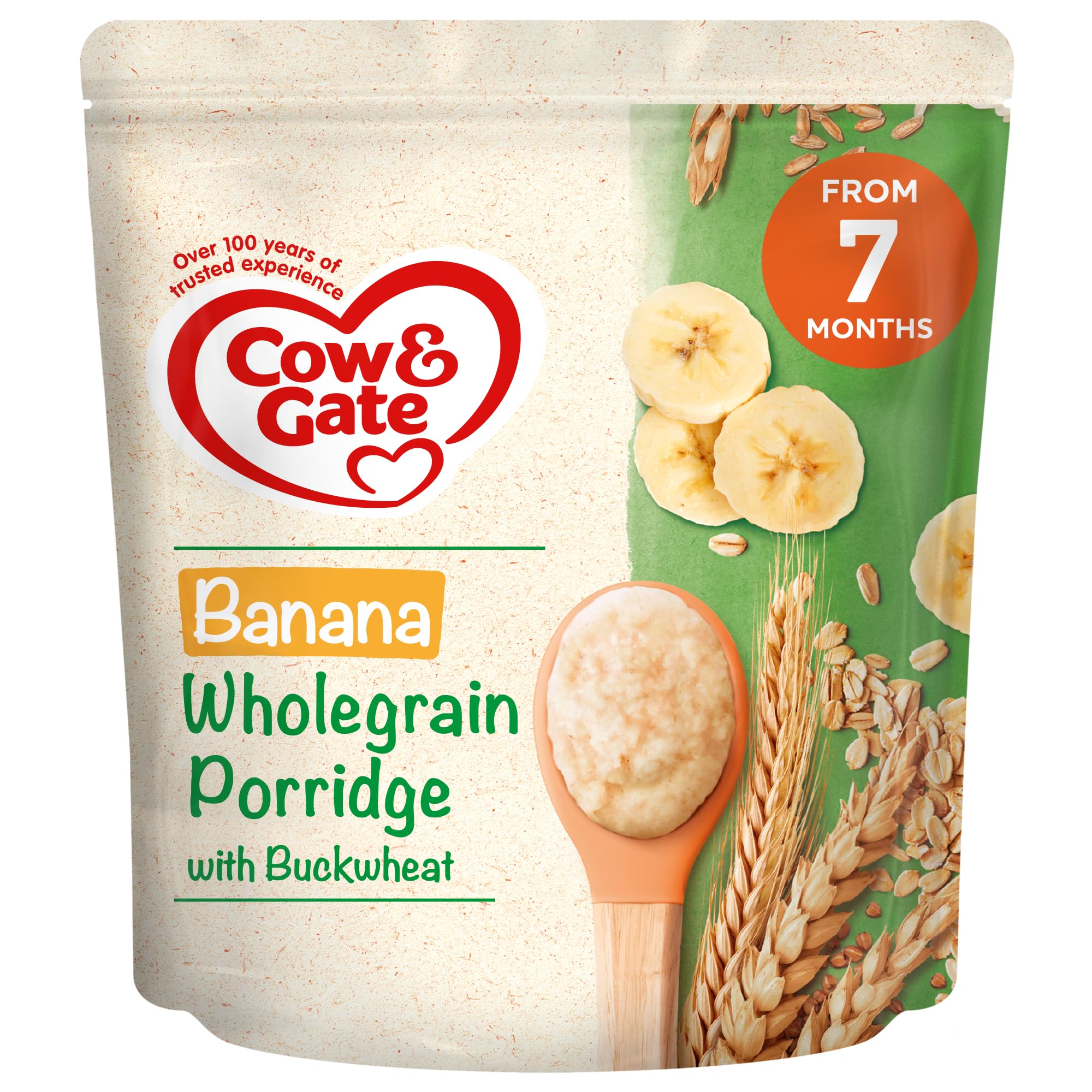 Cow & Gate Porridge Baby Cereal, Banana Wholegrain, 200g