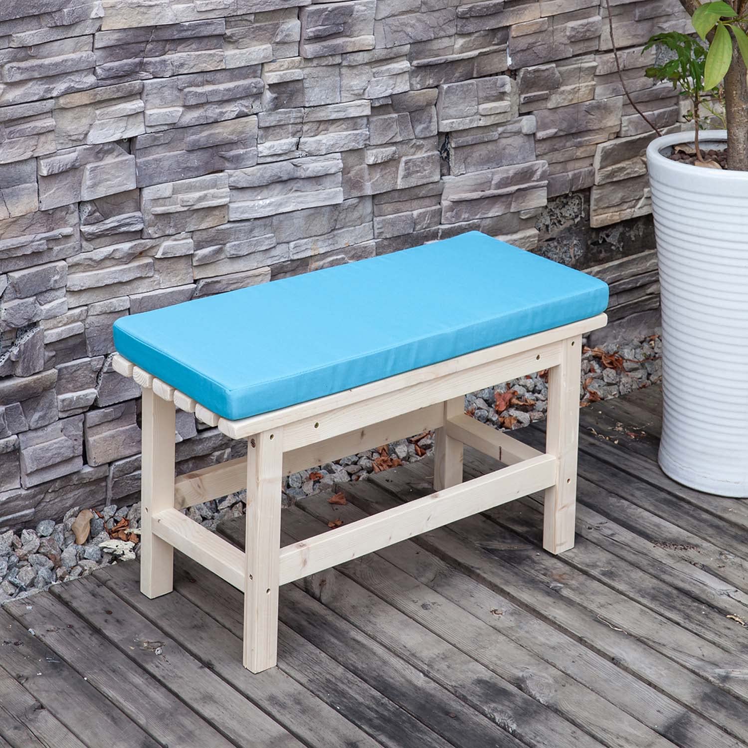 Cuscini impermeabili per panca da giardino in schiuma spessa, per uso interno/esterno, morbido, lavabile, in rattan, comodo cuscino lungo