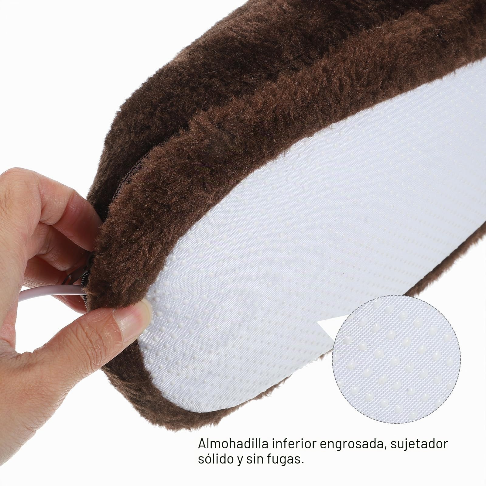 Pantuflas EléCtricas con CalefaccióN USB para Hombre Y Mujer Zapatillas TéRmicas Calentador De Pies USB con Forro De Felpa Y AlgodóN Polipropileno Regalo Invierno Negro 30X14X9 Cm