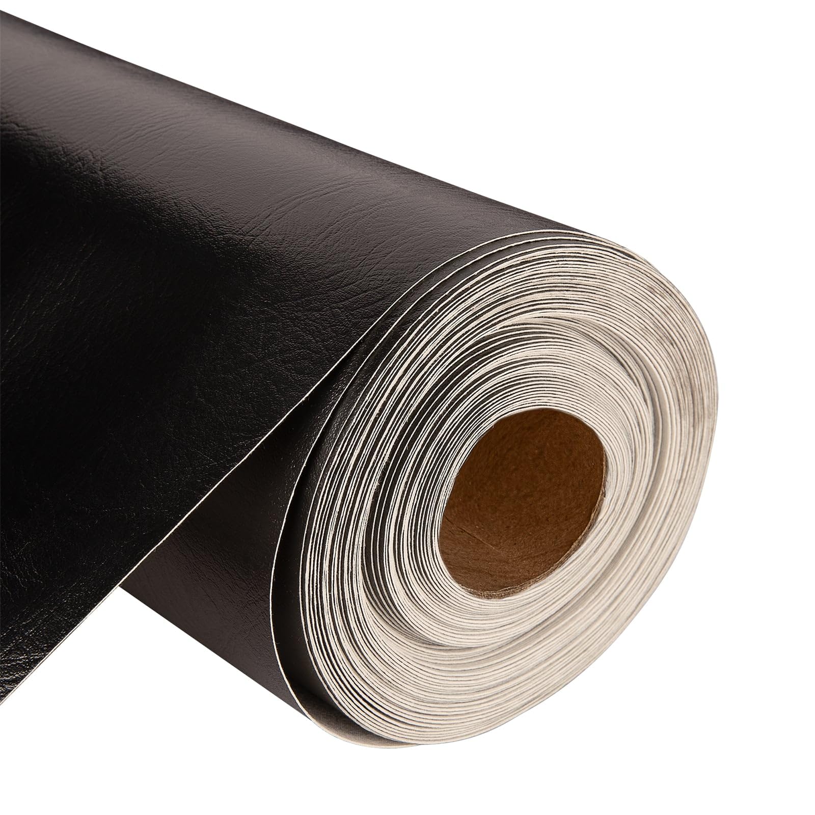 Craft Queen Ltd Black Vinyl Leatherette Fabric, Fire Retardant, Waterproof Upholstery Material, Faux Leather Sheets For Chairs, Bookbinding, 55 Inch Wide, Fabric, 5 Metre