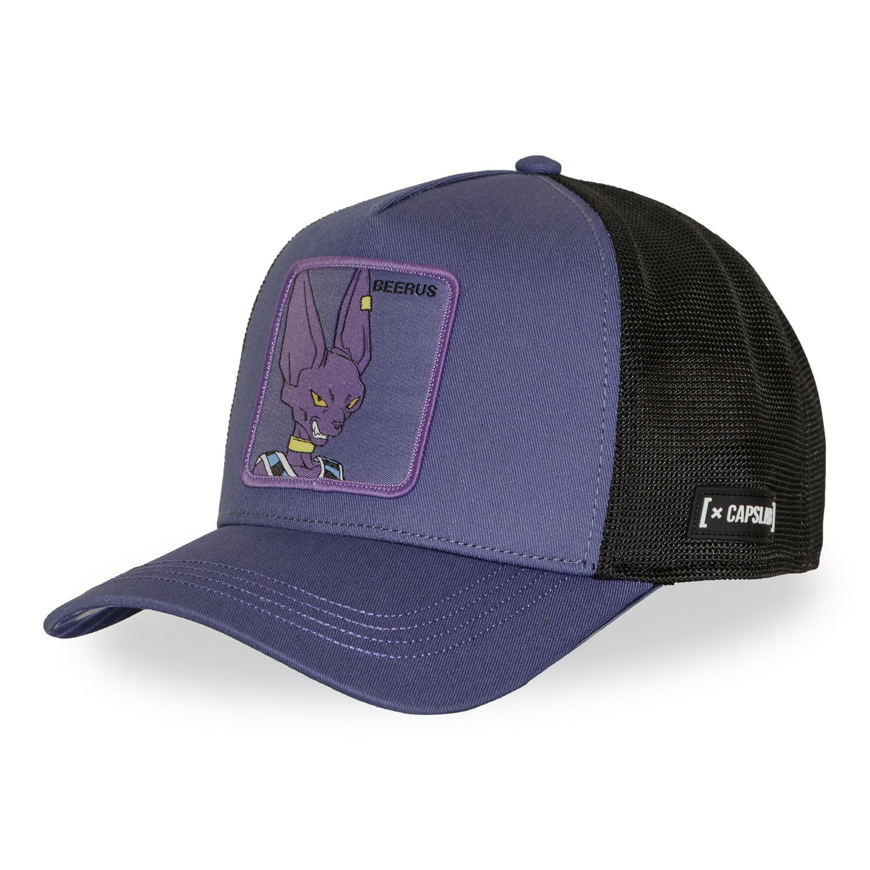 Capslab Men's & Women's Dragon Ball Super Trucker Cap, Adjustable by Snapback, purple/black, One Size
