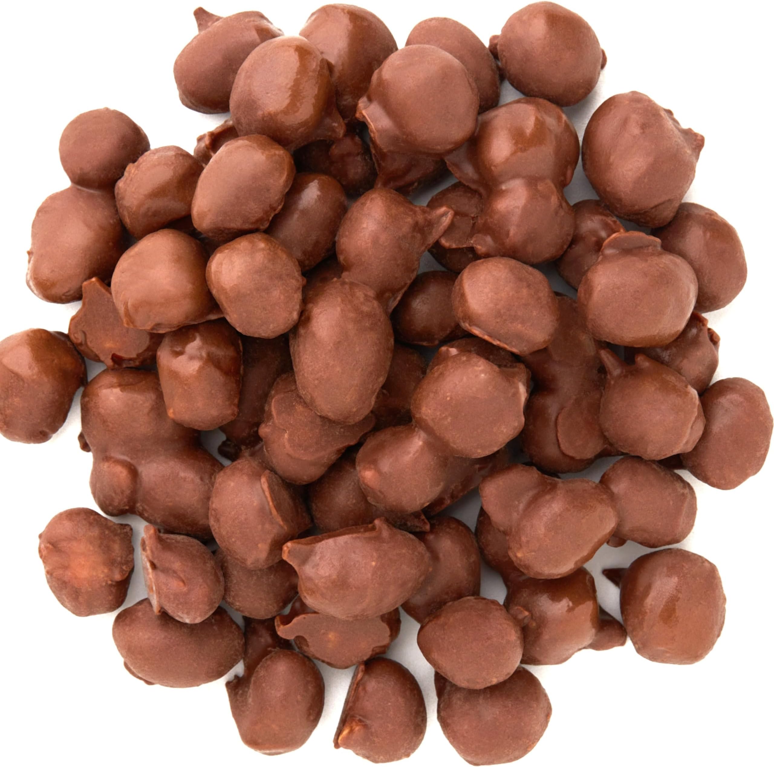 Double Dipped Milk Chocolate Covered Peanuts - Premium Virginia Peanuts Fresh Roasted & Sealed for Maximum Crunch - Gourmet Snack for Candy Bowls & Gifting (2 lb Resealable Bag)