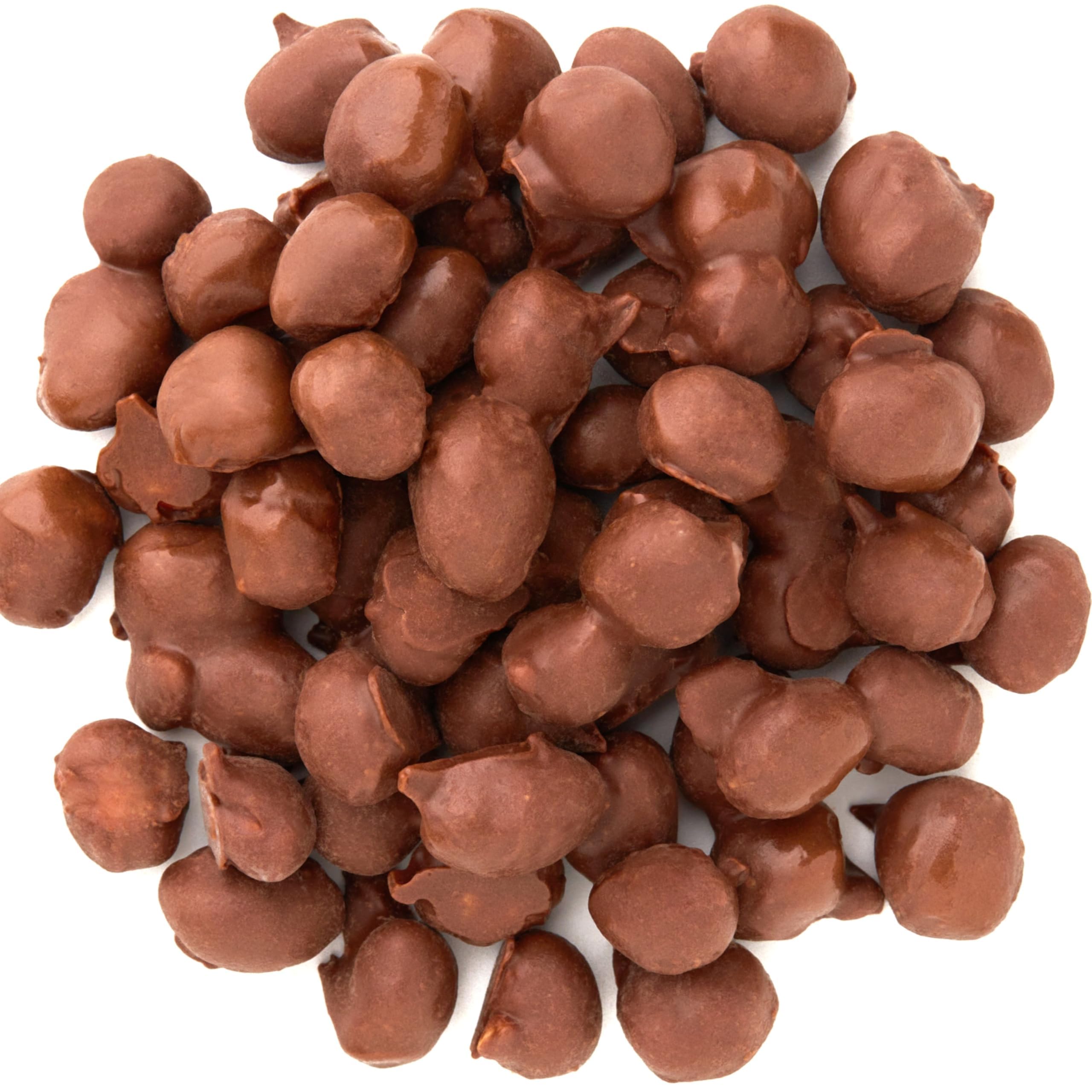Nutic Double Dipped Milk Chocolate Covered Peanuts - 2LB, Roasted Crunch, Two Layers of Milk Chocolate, Melts on Tongue, Ideal for Weddings & Holidays, Sweet Nutty Treat - (Pack of 1)