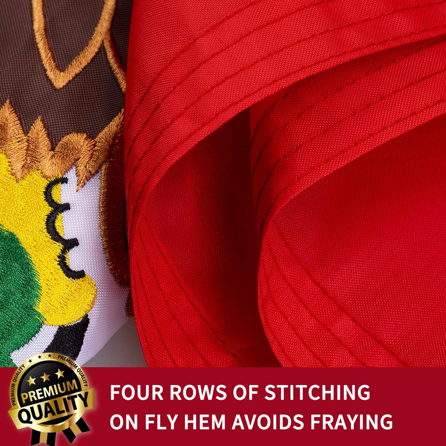 XIFAN Premium Mexico Flag 4x6 ft Outdoor, Large Double Sided Heavy Duty 210D Nylon Mexican Flag, Bandera De Mexico Mexicana Grande for Wall Indoor Outdoor Decoration - Image 3