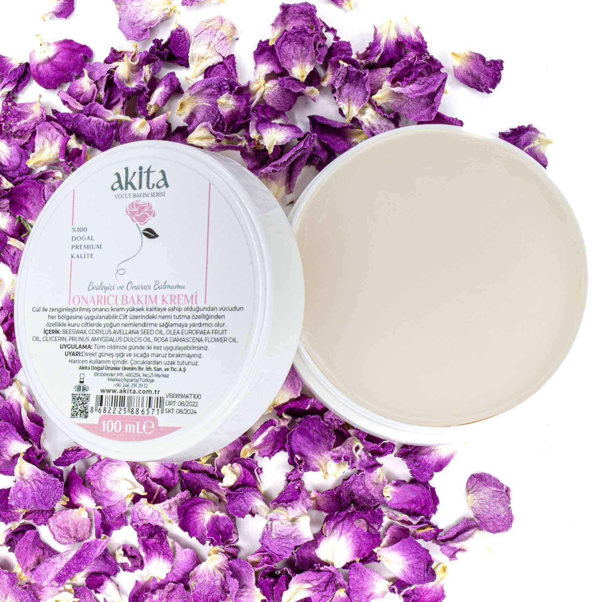 Akita% 100 Doğal Onarıcı Besleyici Balmumu Gül 100mL