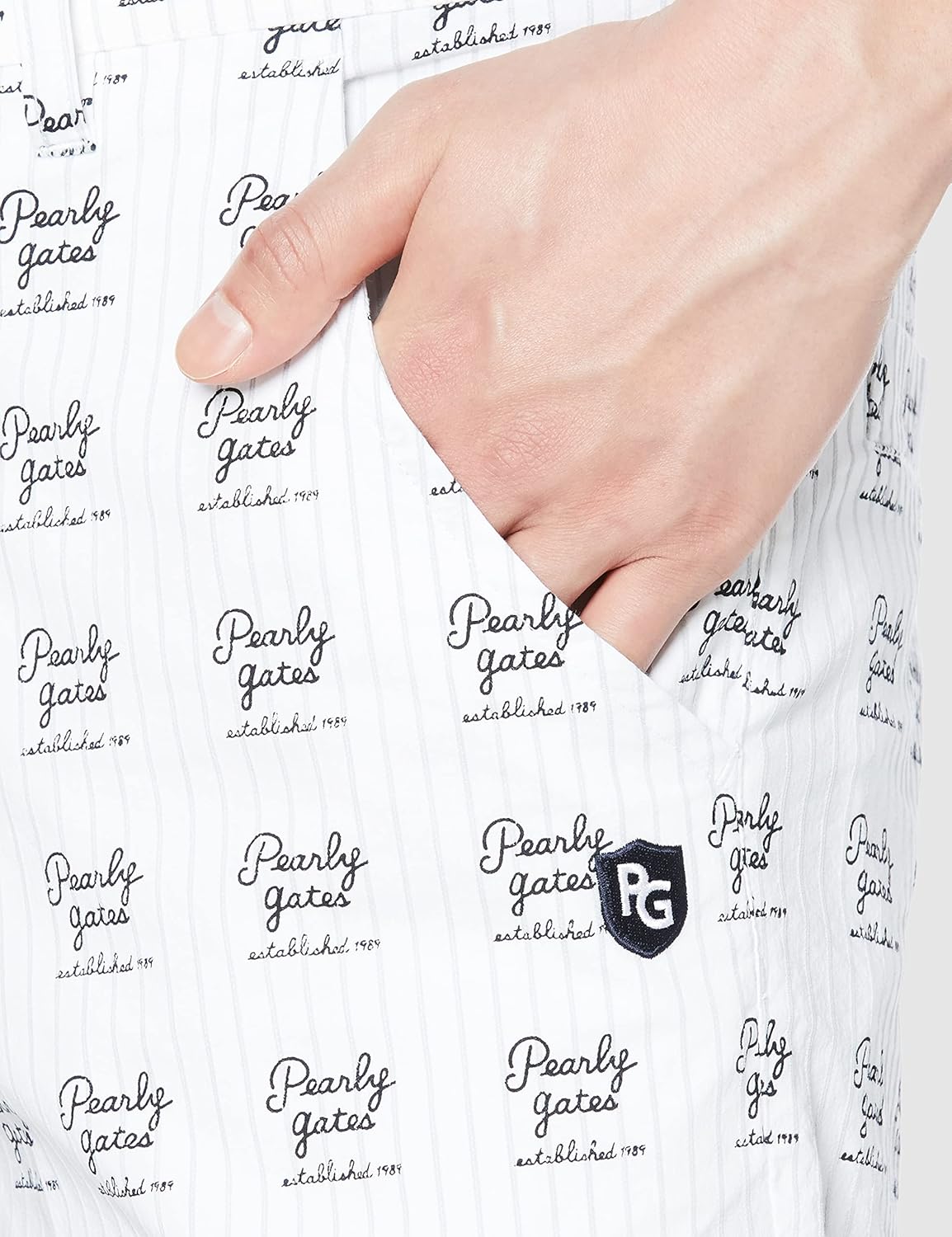 PEARLY GATES ロゴボーダー ストレッチハーフパンツ ゴルフ メンズ