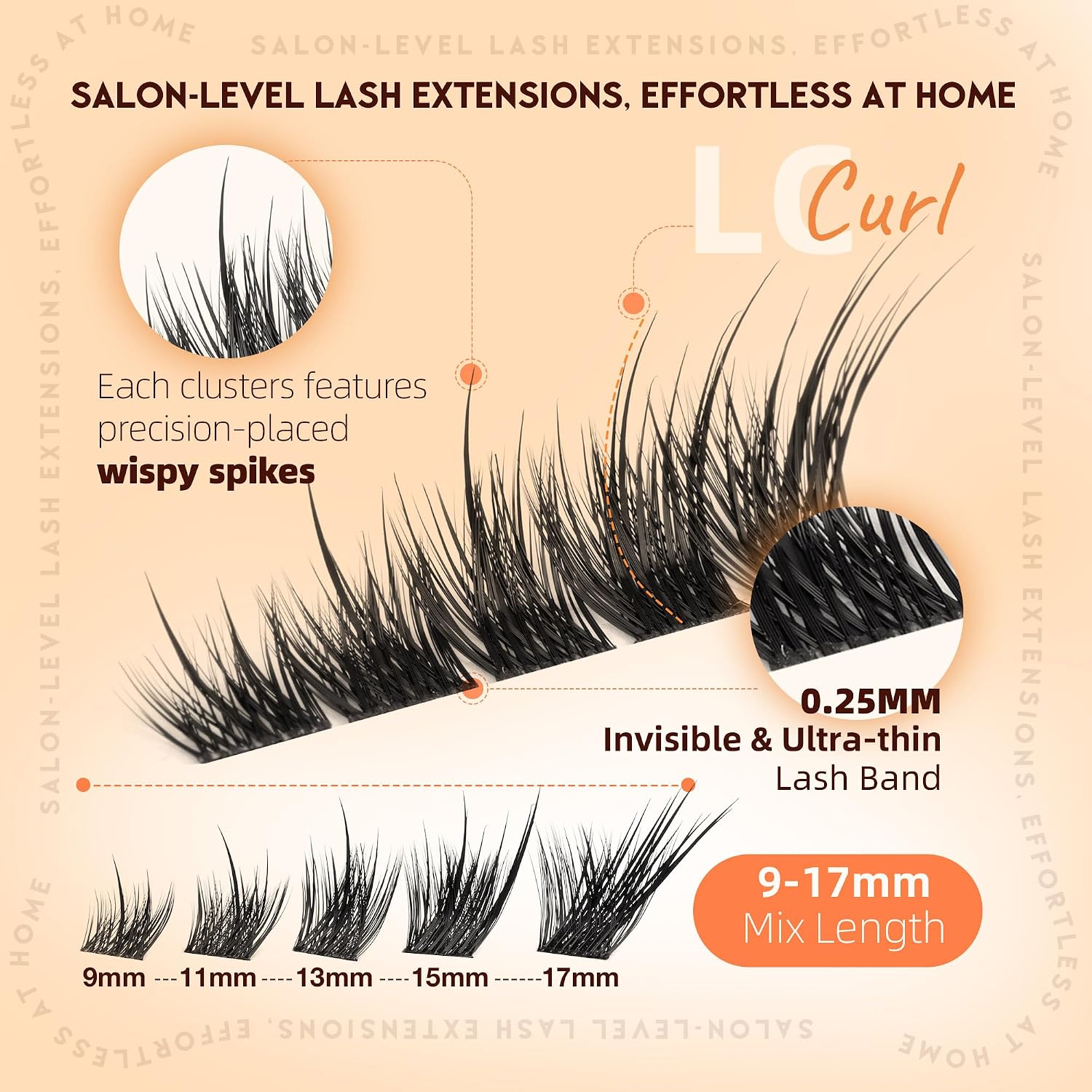 Fox Eye Lash Clusters Wispy Cluster Eyelash Extensions LC Curl image 4