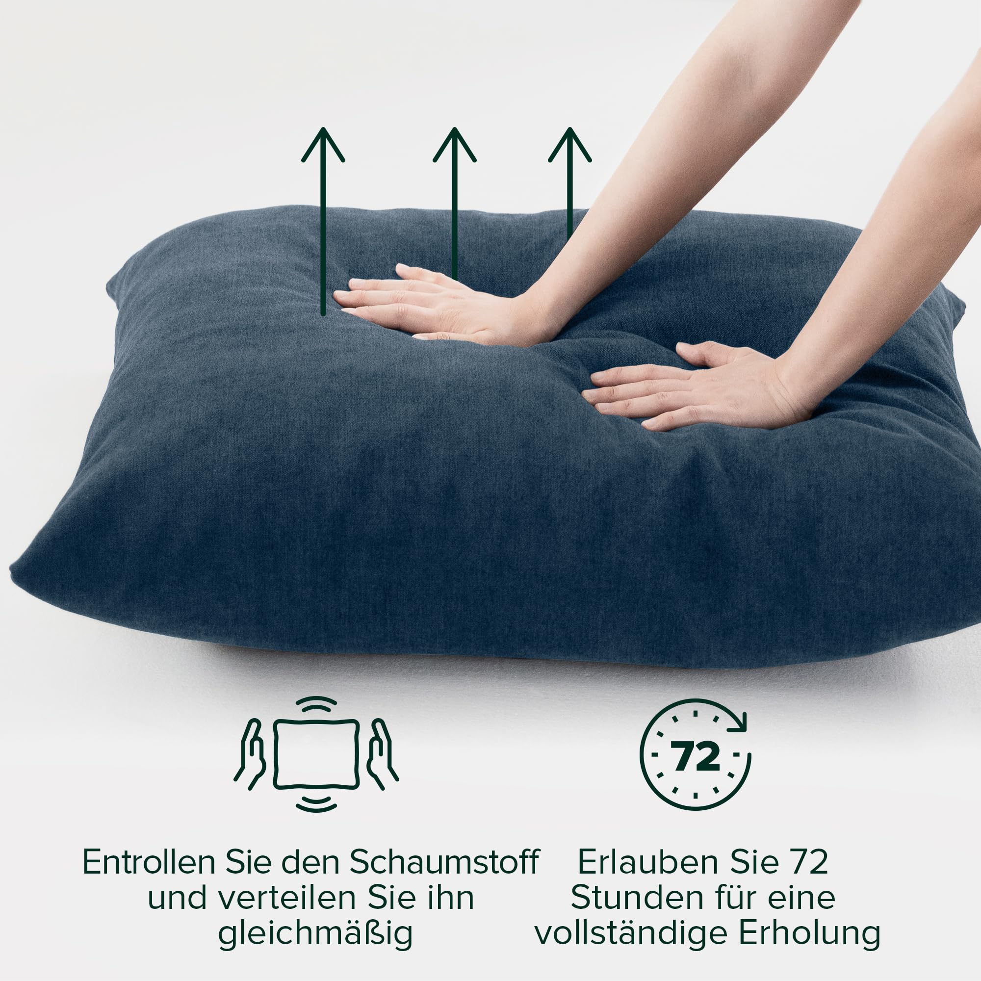Zinus Ada Loungesessel, Navy blau, Sessel, Metallrahmen mit zerkleinerten Schaumstoffpolstern