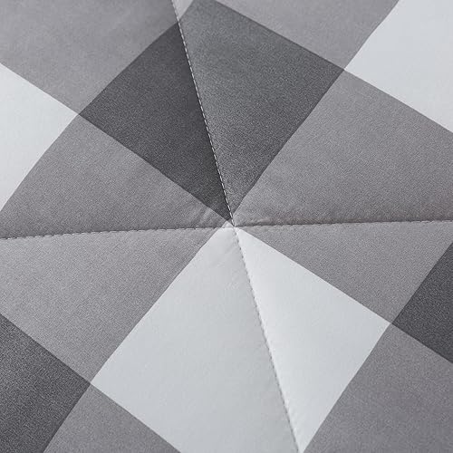 Miniatura 23 de Caressma Juego de edredón de mármol negro tamaño Queen, juego de edredón de microfibra suave con patrón moderno de 3 piezas, edredones de plumón