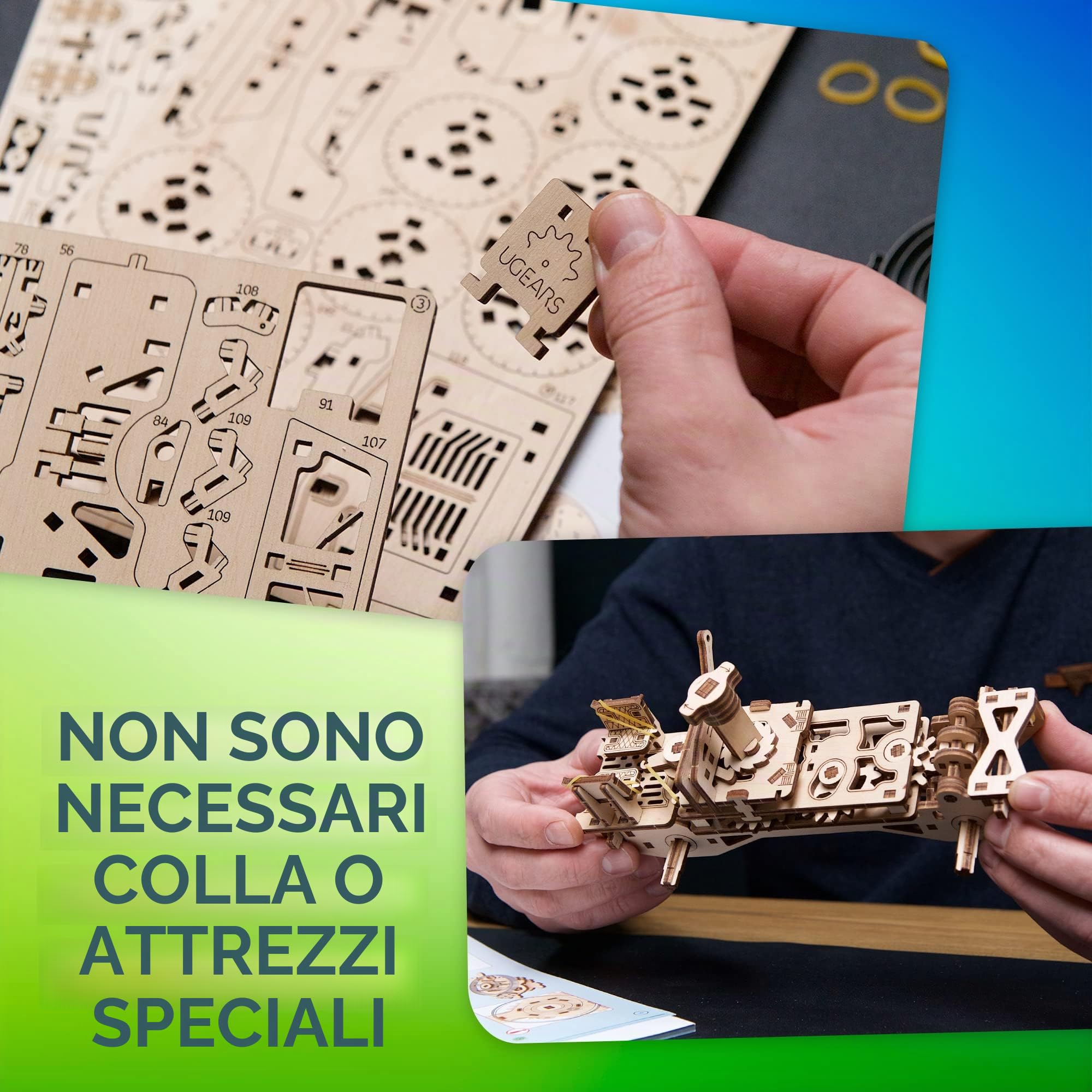Ugears Dozor-B Modellismo Auto da Costruire Adulti - Puzzle 3d Legno Modellini Auto da Costruire - Costruzioni Legno Adulti Rompicapo Puzzle Kit Fai Da Te per Potenziare La Creatività