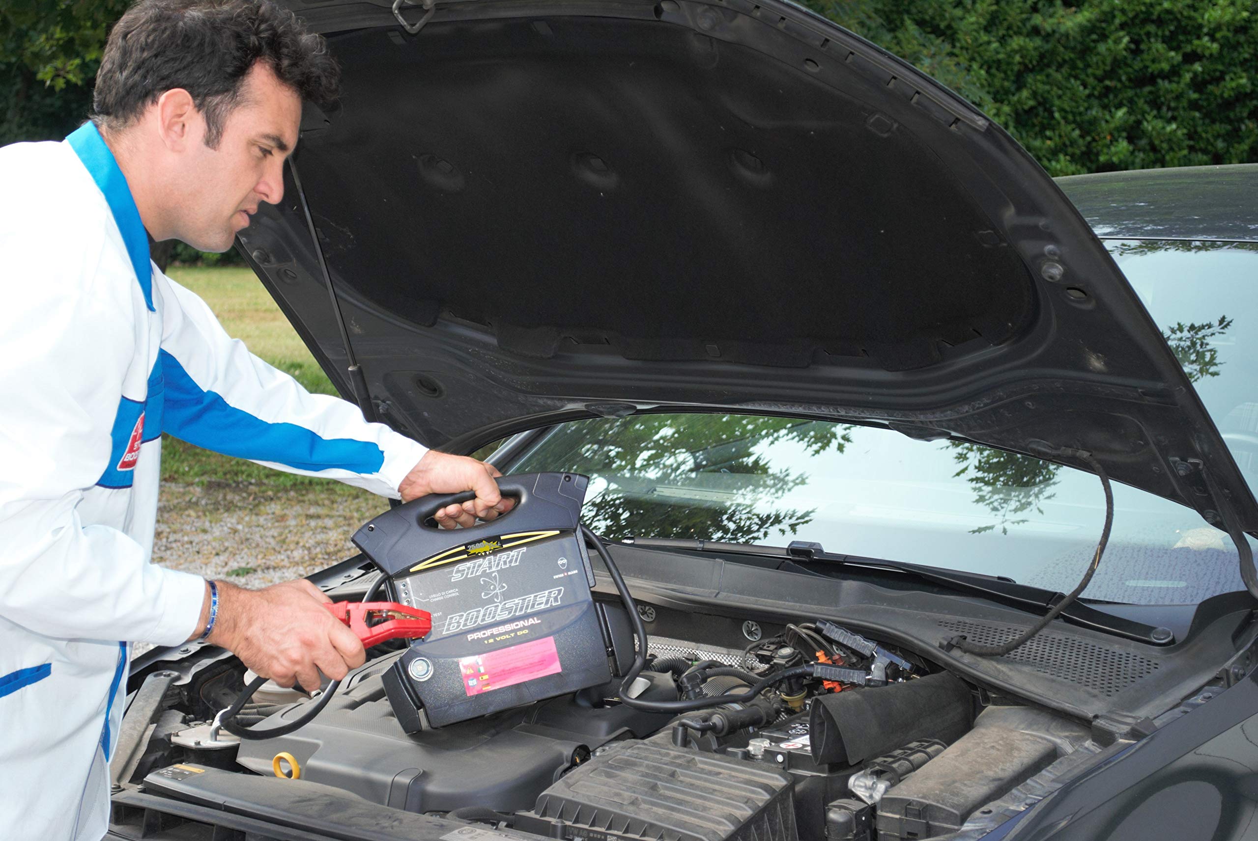 B.P.I. BPI Start Booster Avviamento Auto Professionale e Portatile - Avviatore Emergenza per Auto Veicoli Vari - P1 2500A Batteria 12v