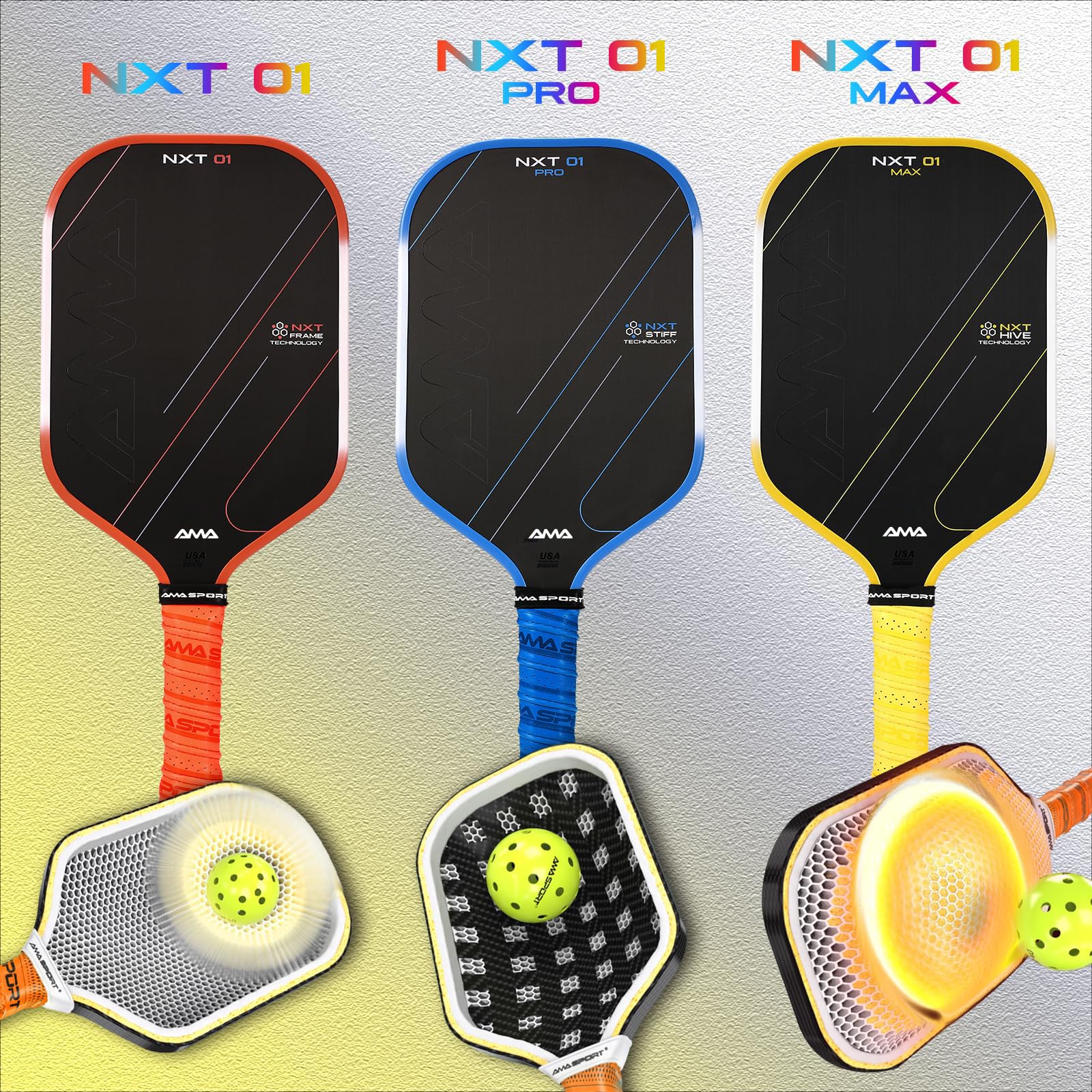 Amazon.co.jp: AMA SPORT カーボンファイバーピックルボールパドル