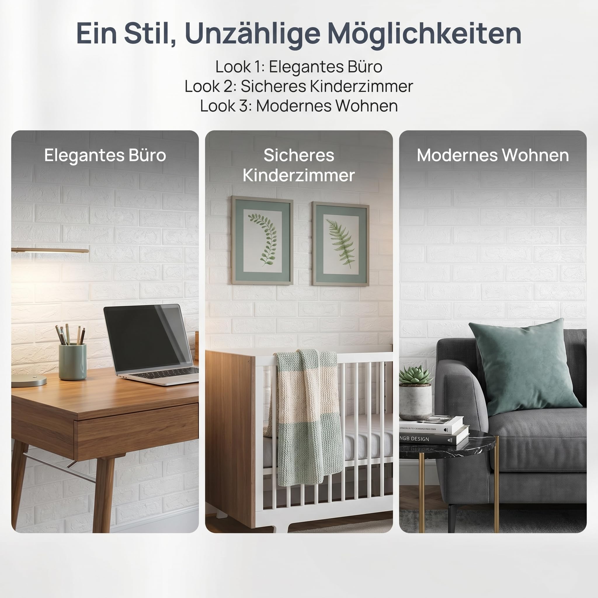 Fiqops 20 tlg 77 * 70cm 3D Tapete Wandpaneele Selbstklebend Ziegel Steinoptik Tapete Wasserdicht für Schlafzimmer, Badezimmer, Wohnzimmer