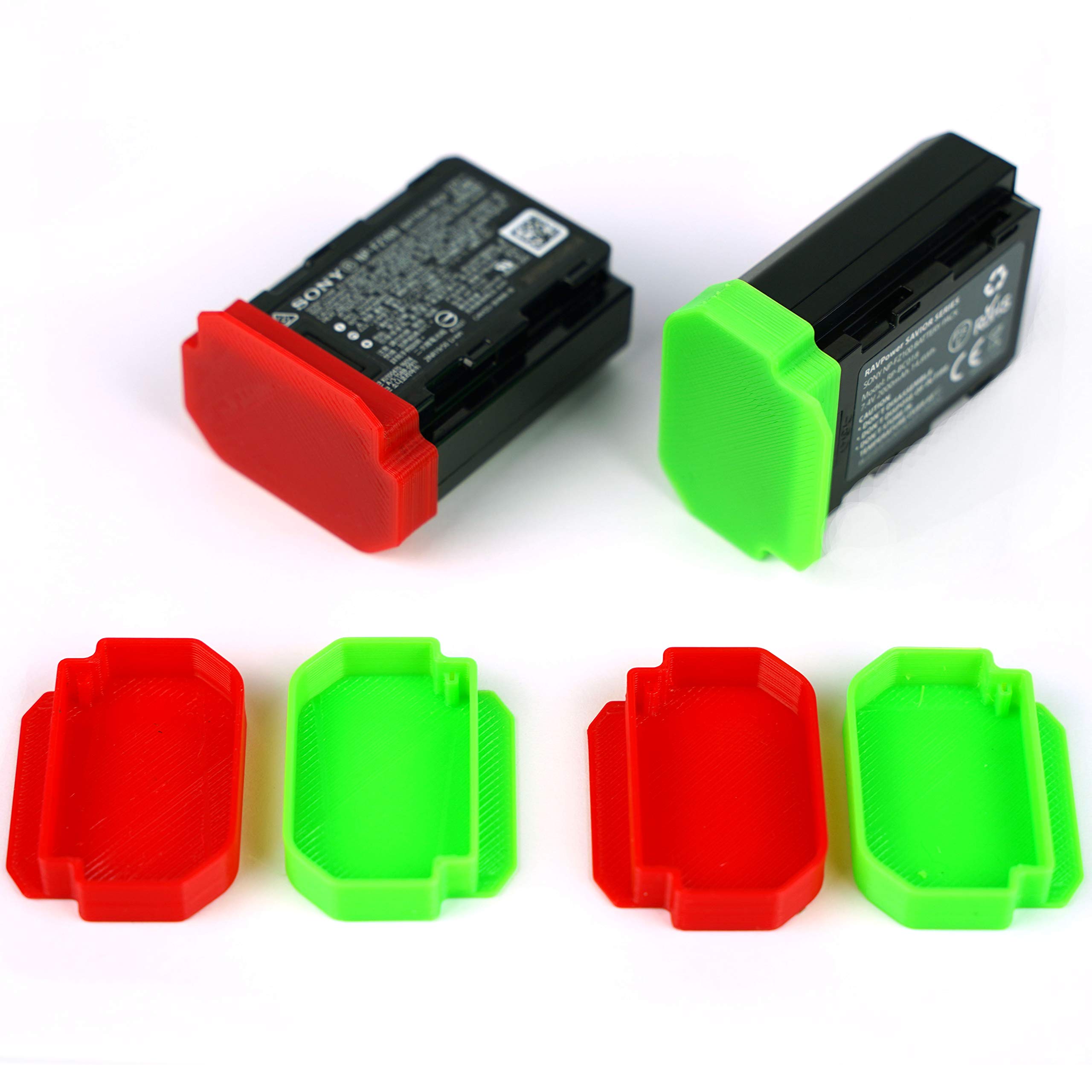 4 Tappi Protettivi Per Batteria Sony NP-FZ100 – Rossi E Verdi Per A7III, A7RIII, A7RIV, Made In Germany