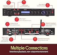 Vista 3 de Pyle 5 Channel Rack Mount Bluetooth Amplifier Receiver - Home Theater Amp, Speaker Amplifier, Bluetooth Wireless Streaming, MP3/USB/SD/AUX/FM Radio