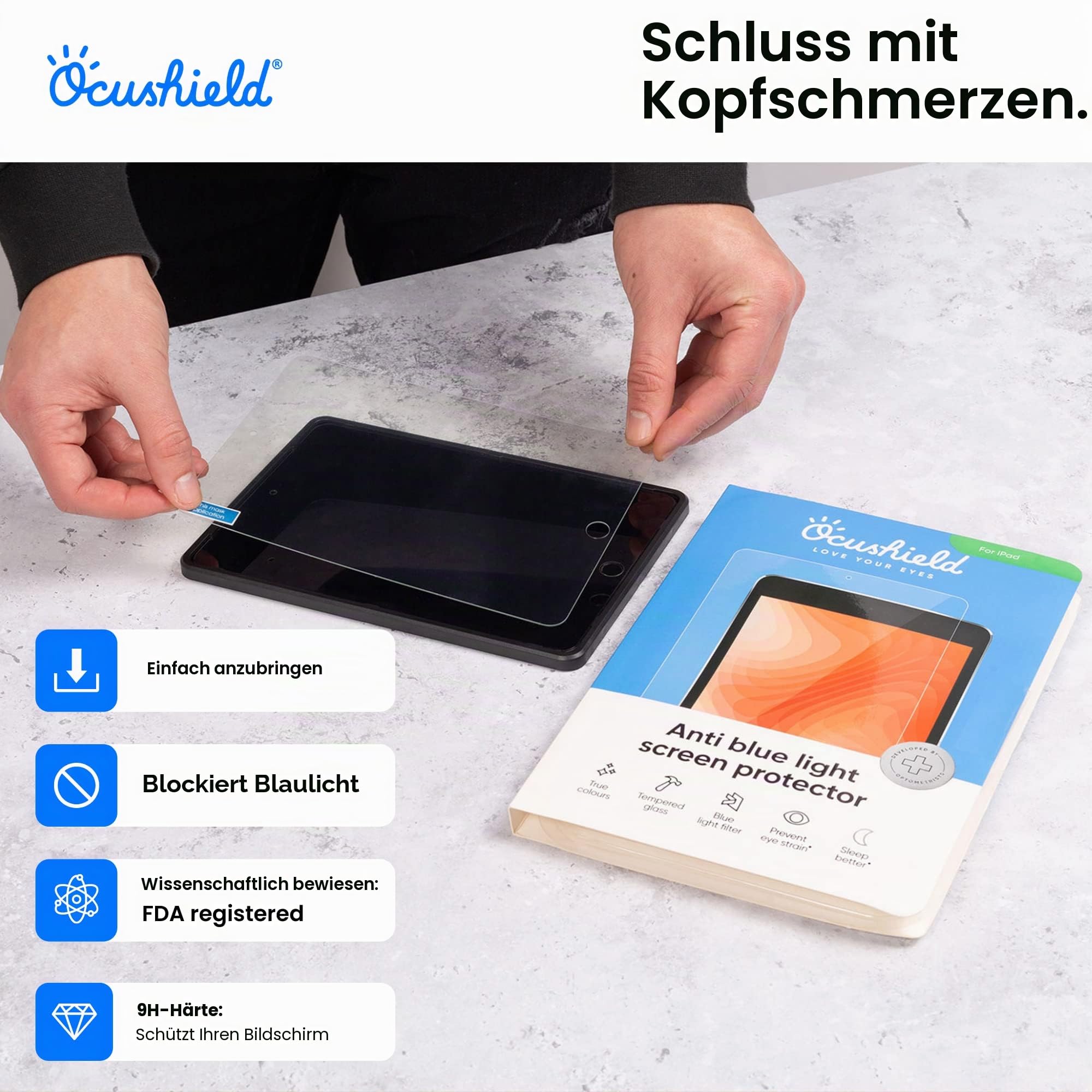 Ocushield Anti Blaulicht Schutz iPad Air 4./5. 10.9" & Pro 11"