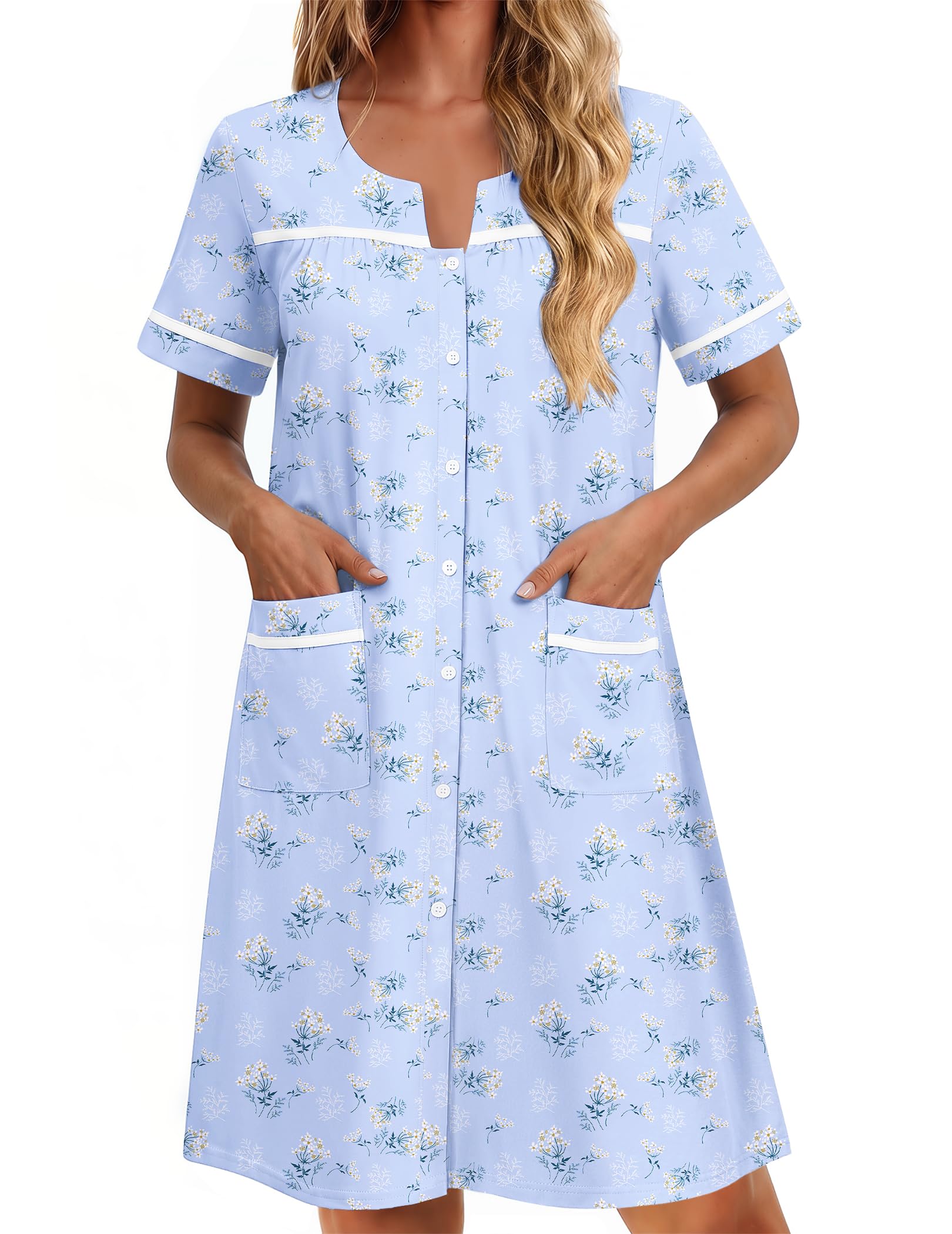 Ekouaer Nightgowns for Women Cotton House Dress