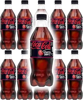 Coke Zero Cherry Flavor, 20 Oz Bottle (Pack of 10, Total of 200 Fl Oz) - coolthings.us