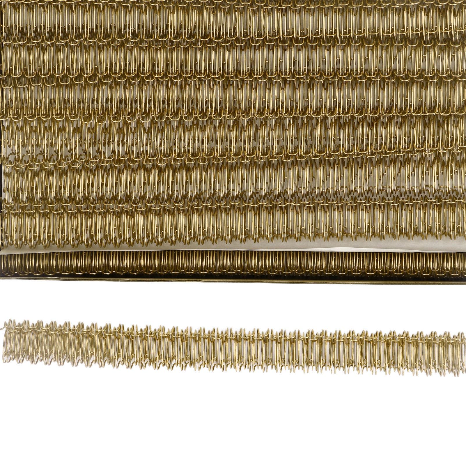 A4-Bindedrahtrücken-Set, 100 Blatt Kapazität, Doppelschleifen-Drahtbinderücken, Nylonbeschichtetes Eisen für Dokumente und Präsentationsberichte (Light Gold)