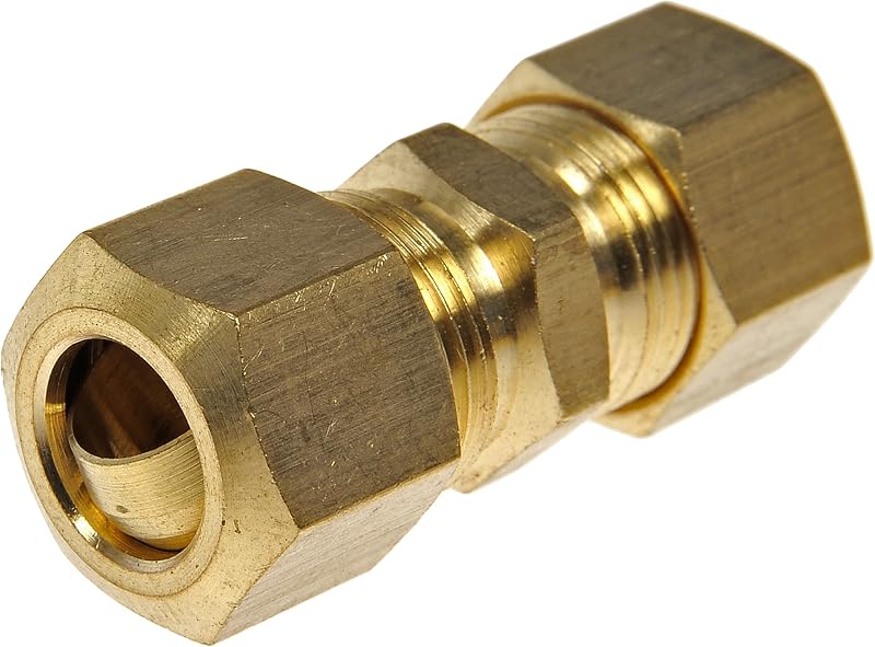 União de Compressão para Linha de Combustível Dorman 800-141 em Aço de 3/8" – Pacote com 3