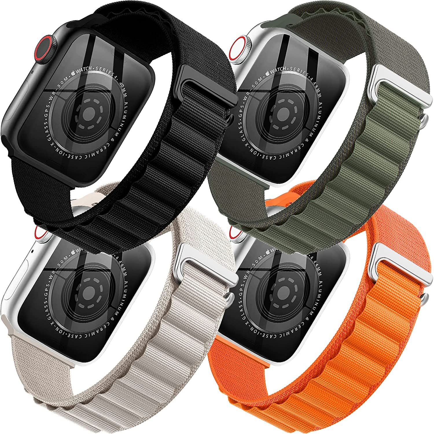 Folx Fab09 Pack Of Nylon Alpine Sport Bands Compatible
