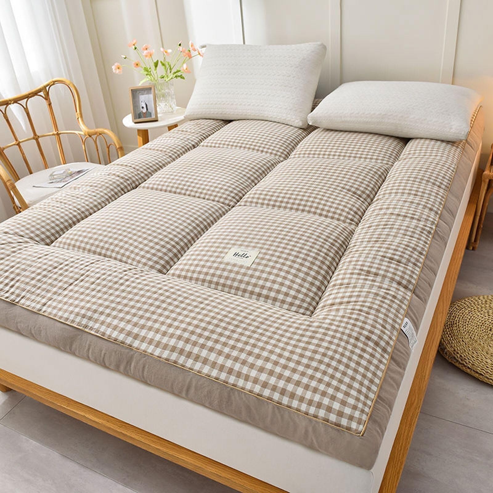 Materasso da Pavimento Pieghevole Delicato sulla Pelle Materasso per Pigiama Party per Ospiti Futon Materassino per Lettino Lettino per Ospiti per Divano da Campeggio Auto(02,90 * 200cm)