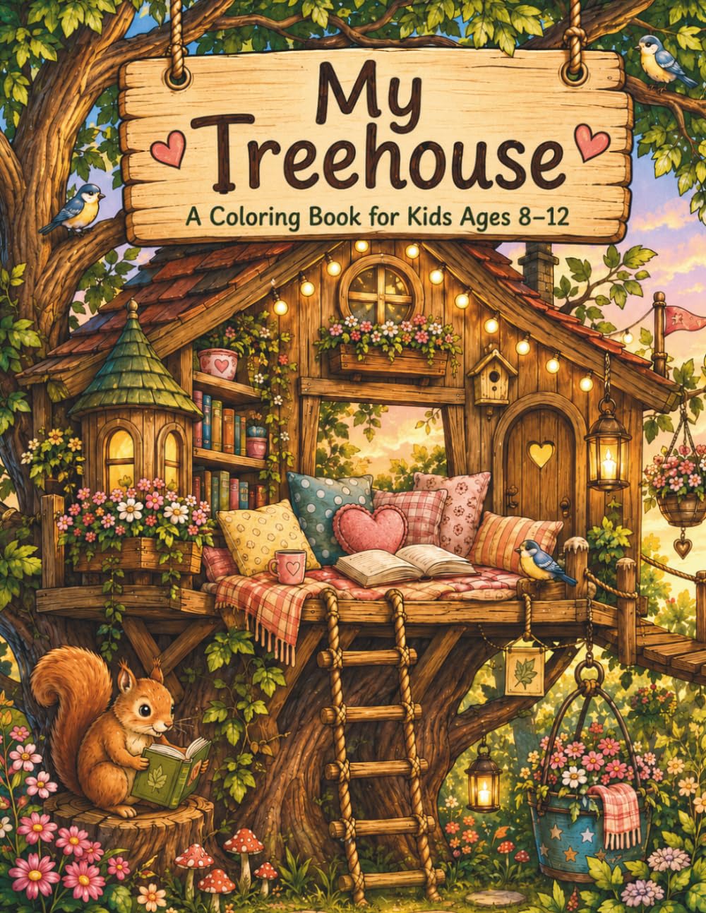 My Treehouse: A Creative Coloring Book for Kids Ages 8–12 with 30 Cozy Treehouse Scenes