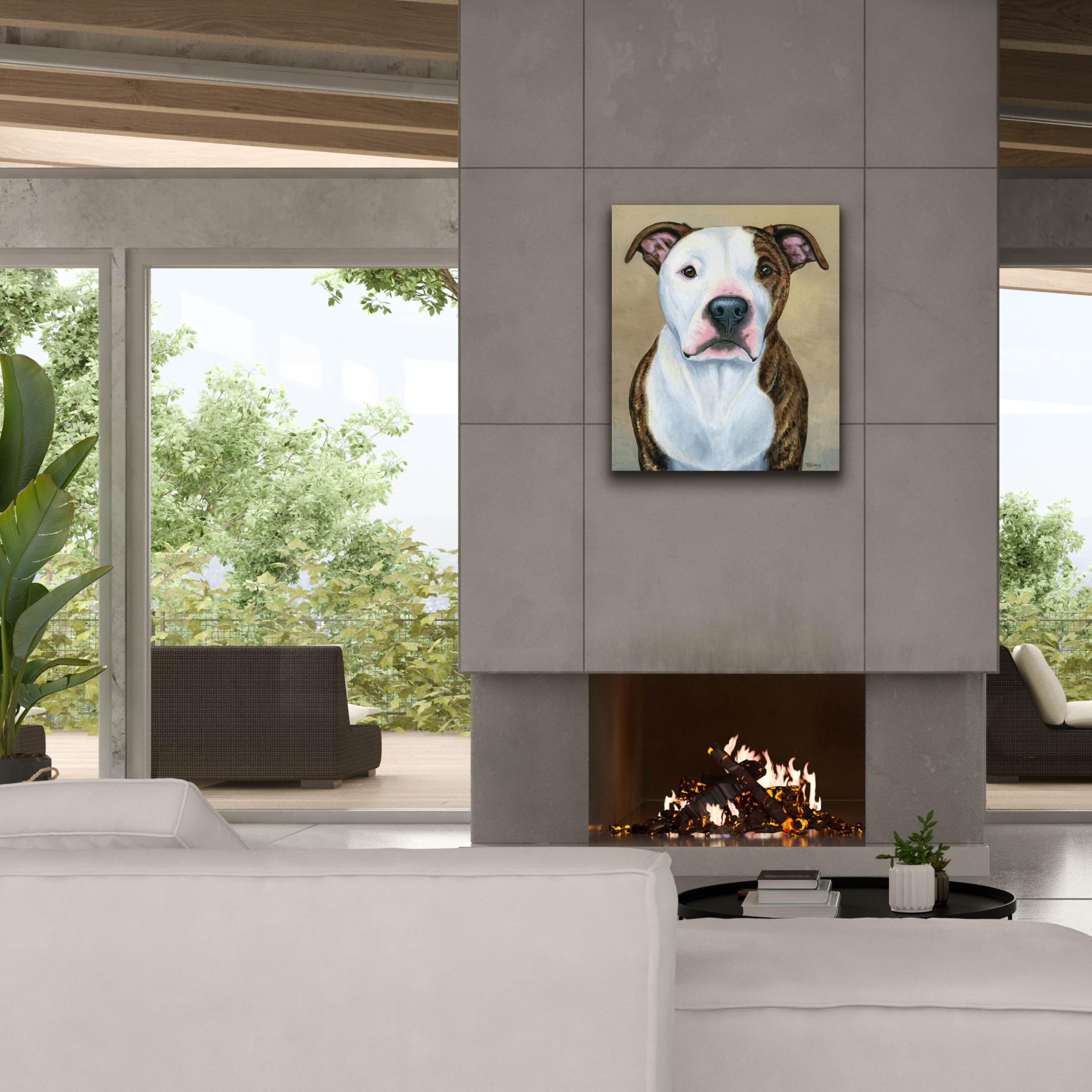 Amazon.com: Epic Graffiti 'Brindle and White Pitbull Terrier' by