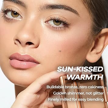 MCoBeauty Summer Glow Bronzer Powder With Natural Luminious Finish | Subtle Golden Shimmer, Natural Warmth, Pressed Formula, Buildable, Vegan & Cruelty Free