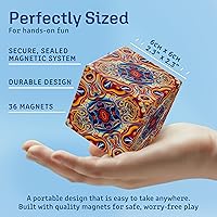 Vista 5 de Shashibo - Cubo que cambia de forma, juego para aliviar la ansiedad, con 36 imanes de tierras raras, premiado y patentado, extraordinario cubo