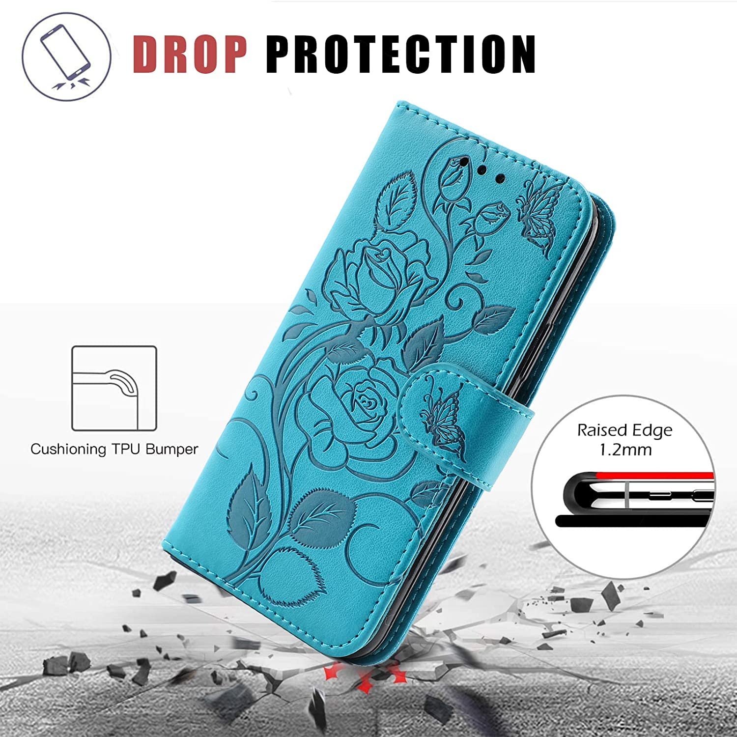 GLANDOTU Cover Nokia 3.4 / Nokia 5.4 Custodia pelle [Morbido TPU] [Magnet] [Slot per schede], Premium Flip Libro per Cover Nokia 3.4 / Nokia 5.4 Custodia (Lupo