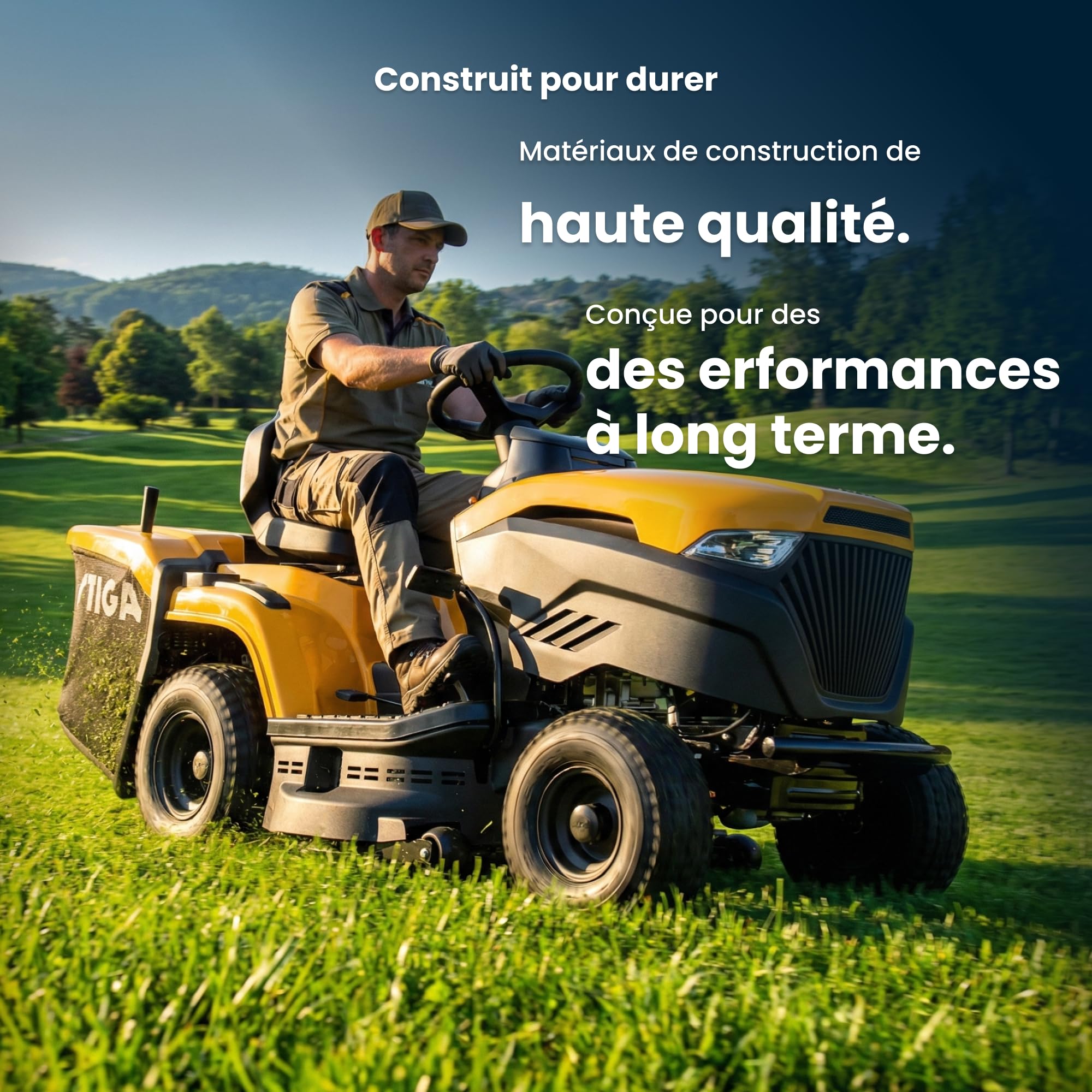 STIGA Estate 384 Tondeuse Thermique, 432 CC, 84 cm – Transmission Hydrostatique, Bac 240 l, Émbrayage Électrique – Pelouses jusqu'à 3 500 m²