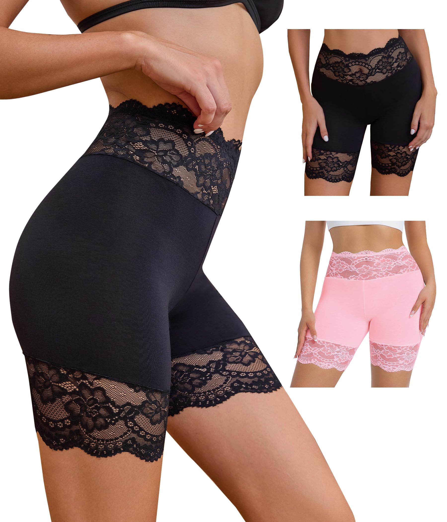 Hibluco Slip Shorts For Under Dresses Anti Chafing Boyshort Women Underwear