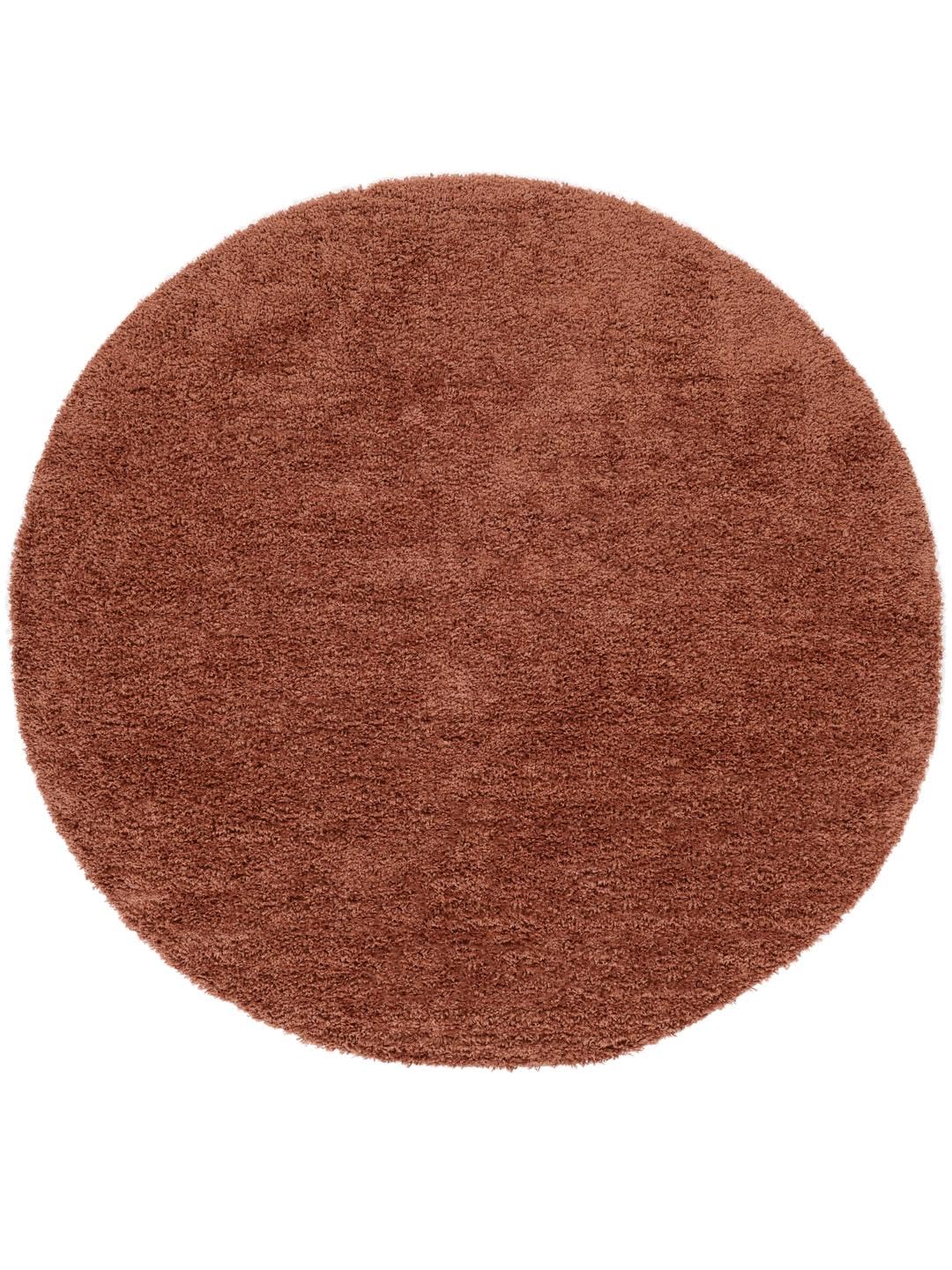 RugVista Aris, Alfombra, Modernas, Ø 150 cm, Redondo, Pelo Lungo, Sala de Estar, Dormitorio, Pasillo, Limpieza en seco, Óxido