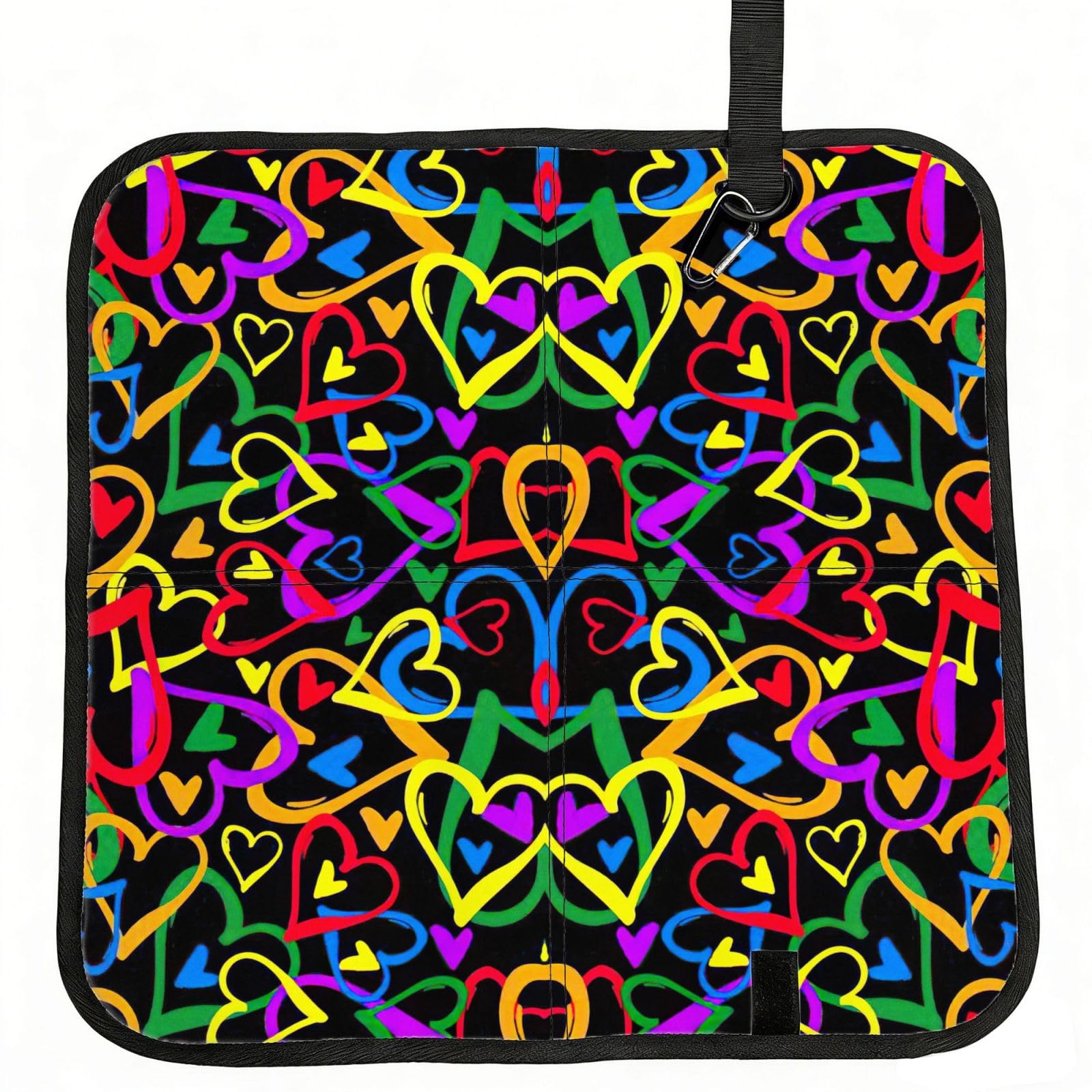 bghdfa Gay Pride Rainbow Print Outdoor Sitting Mat Waterproof Oxford Cloth Seat Cushion Folding Foam Camping Seat For Picnic