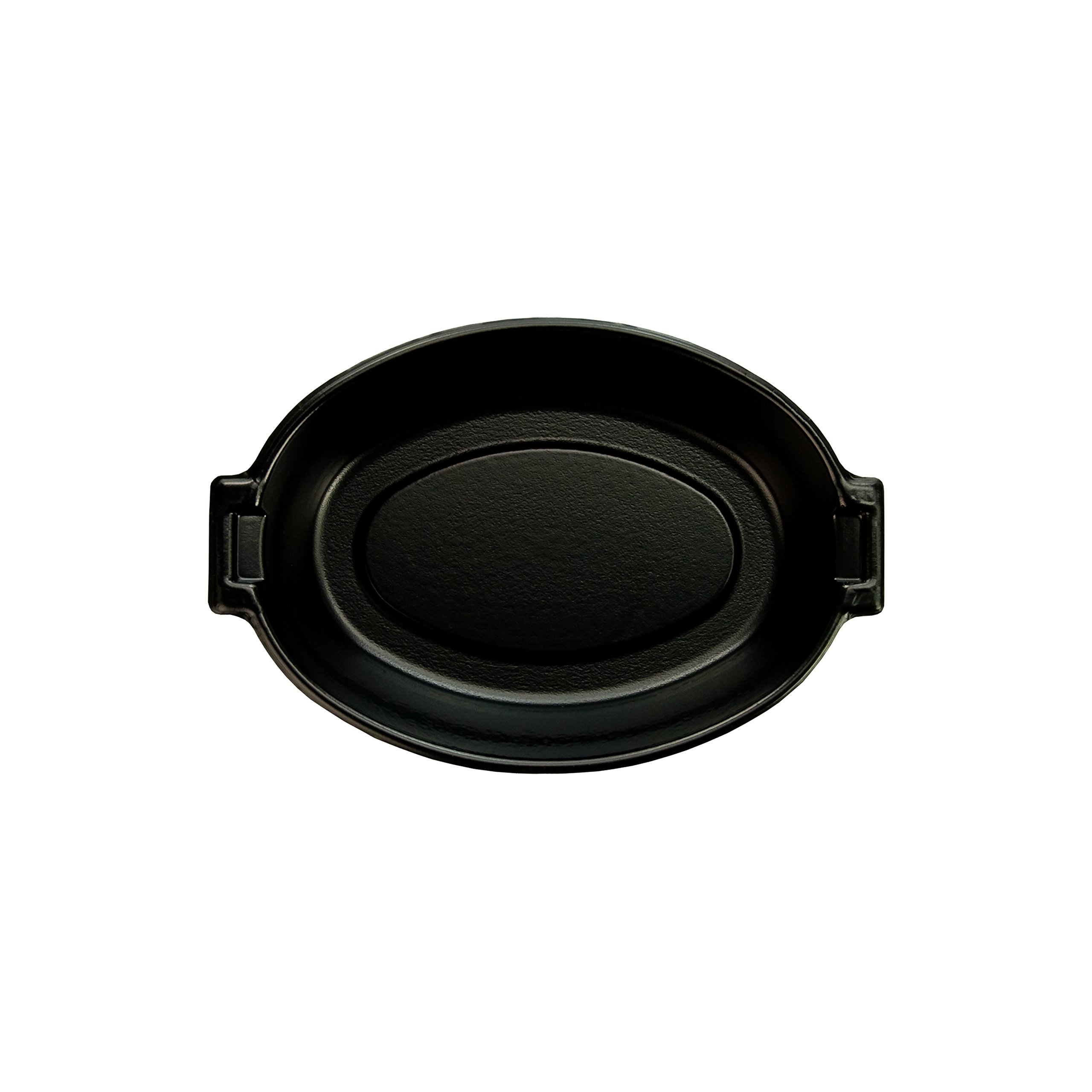 DART8CDBQR 8 oz Black Laminated Foam Casserole Dish (Case of 1000)