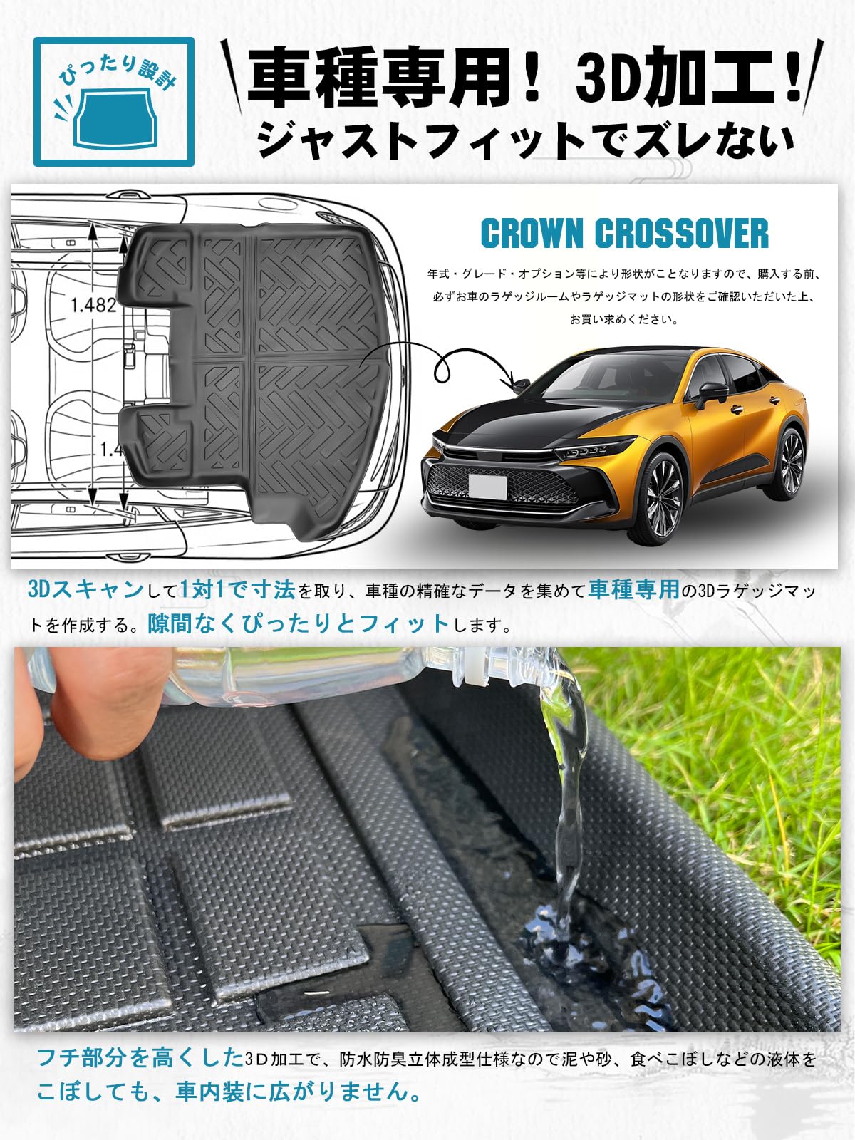 Amazon.co.jp: ruiya 折り畳み式 新型 トヨタ クラウン クロスオーバー