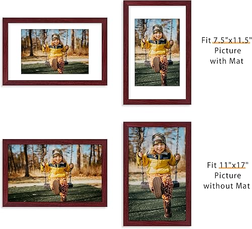 Miniatura 208 de Picrit - Juego de 12 portarretratos de 5 x 7 pulgadas para colgar en la pared o exhibir sobre una mesa, para fotos de 4 x 6 con paspartú o 5 x 7