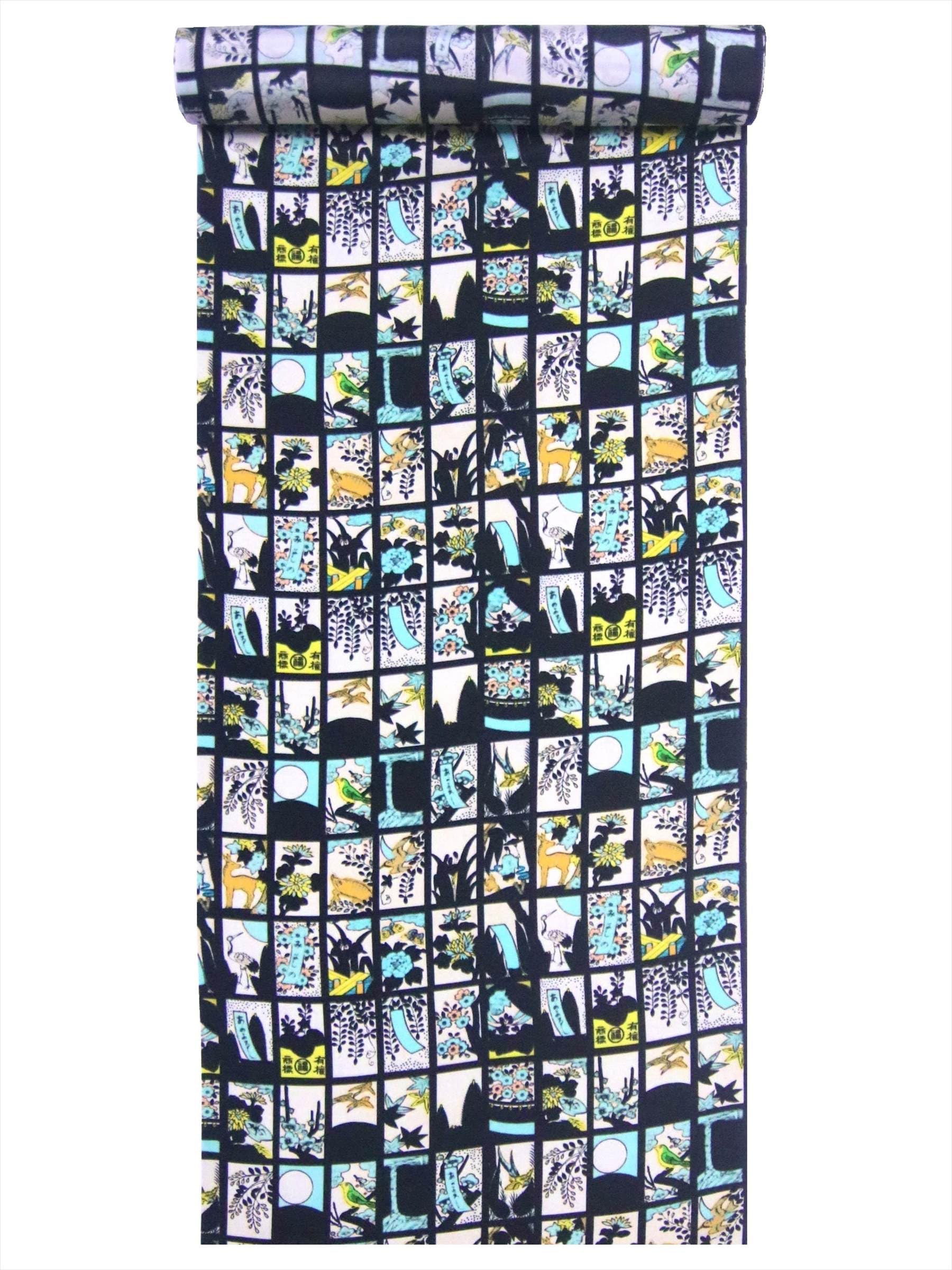 新品反物黒 花柄長襦袢 073-311-6007
