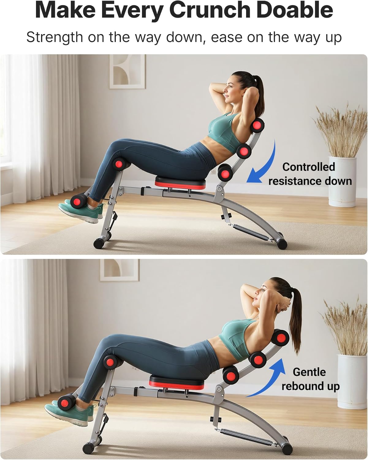 MERACH Ab Machine, Multi-Functional Adjustable Ab Trainer, Ab Workout Bench for Home Gym, Sit Up Machine for Abdominal, Exercise Chair for Full Body Workout