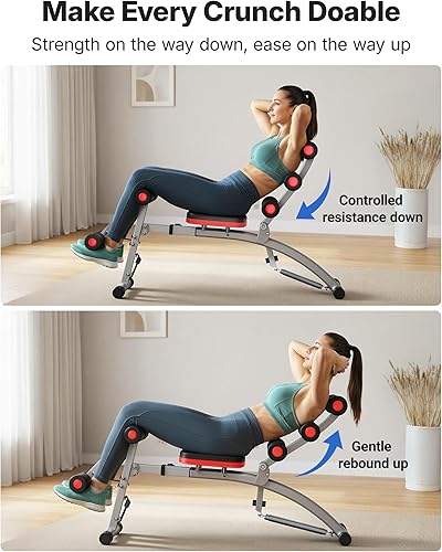 Miniatura 3 de MERACH Máquina de abdominales, entrenador de abdominales ajustable multifuncional, banco de entrenamiento abdominal para gimnasio en casa, máquina
