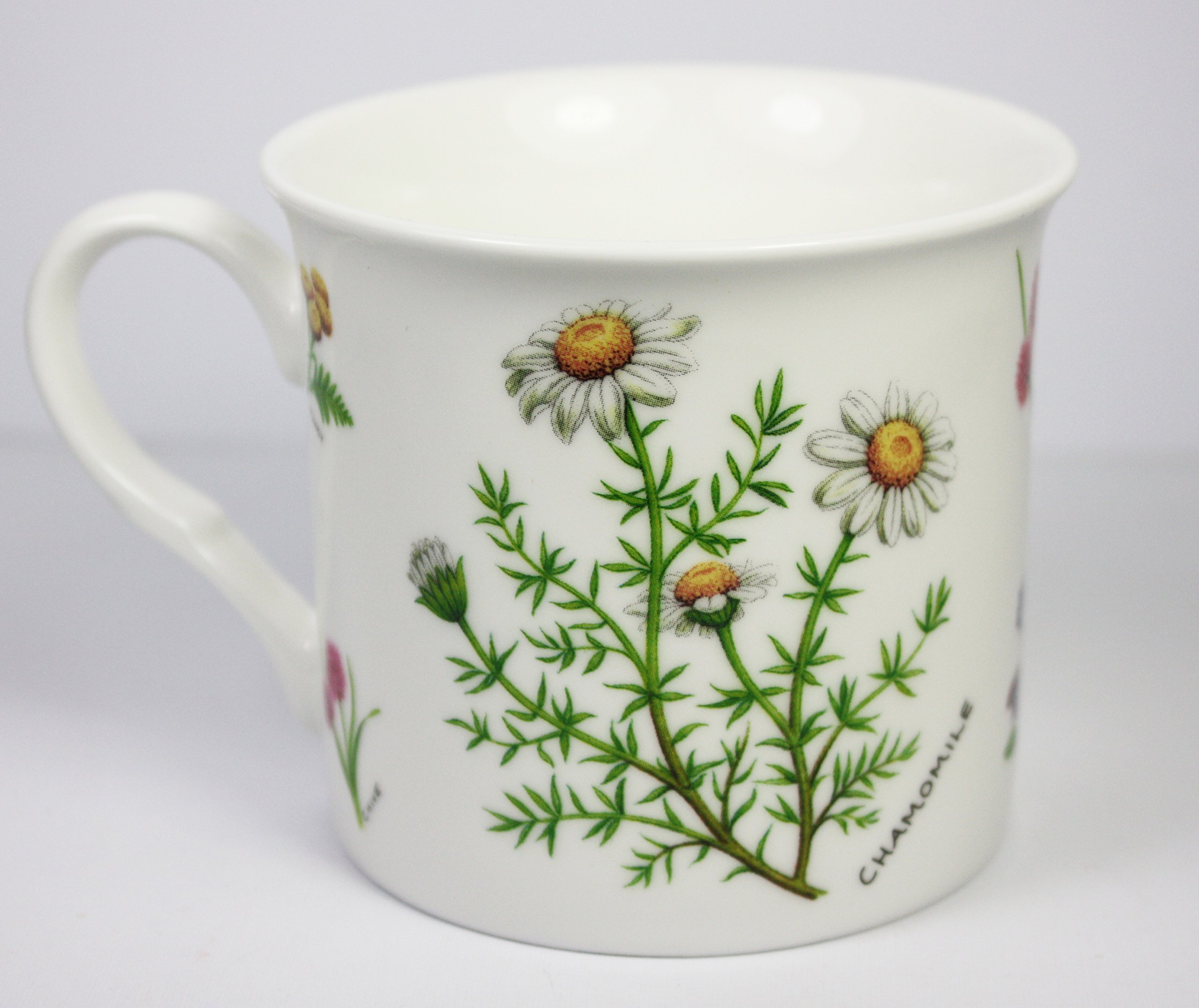 Lesser & Pavey Yellow And White Herb Garden, Fine China Mug, From The Leonardo Collection, Features Chamomile, 8.5 X 7.5Cm Approx, Gift Boxed