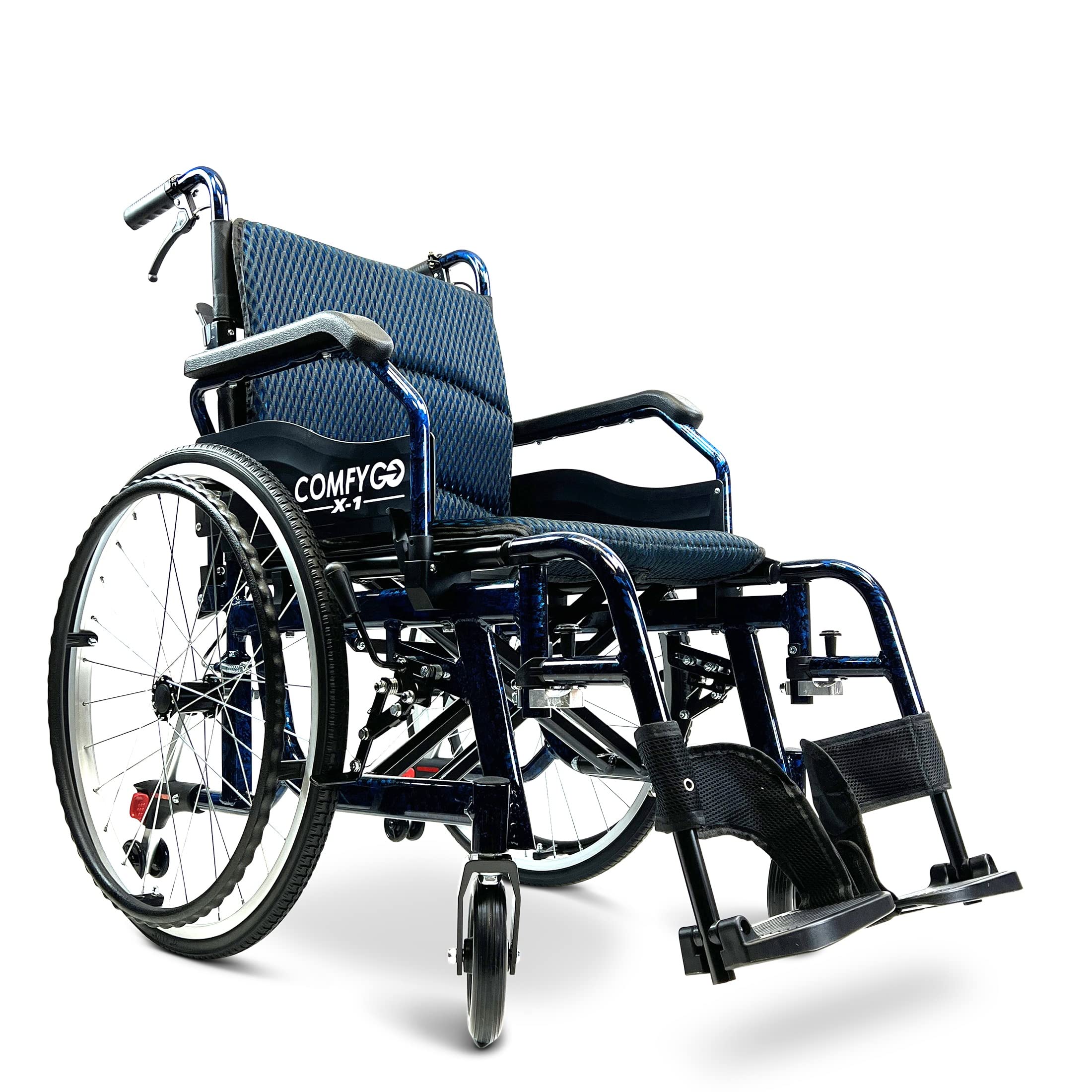 Buy Ultra Lightweight Folding Manual Wheelchair for Adults 17.5 inch Seat Ergonomic Portable
