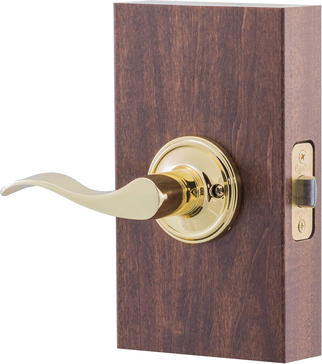 Copper Creek Hardware WL2220PB Door Lever, 3" x 5" x 6.8", Polished Brass, 1 Count (Pack of 1)